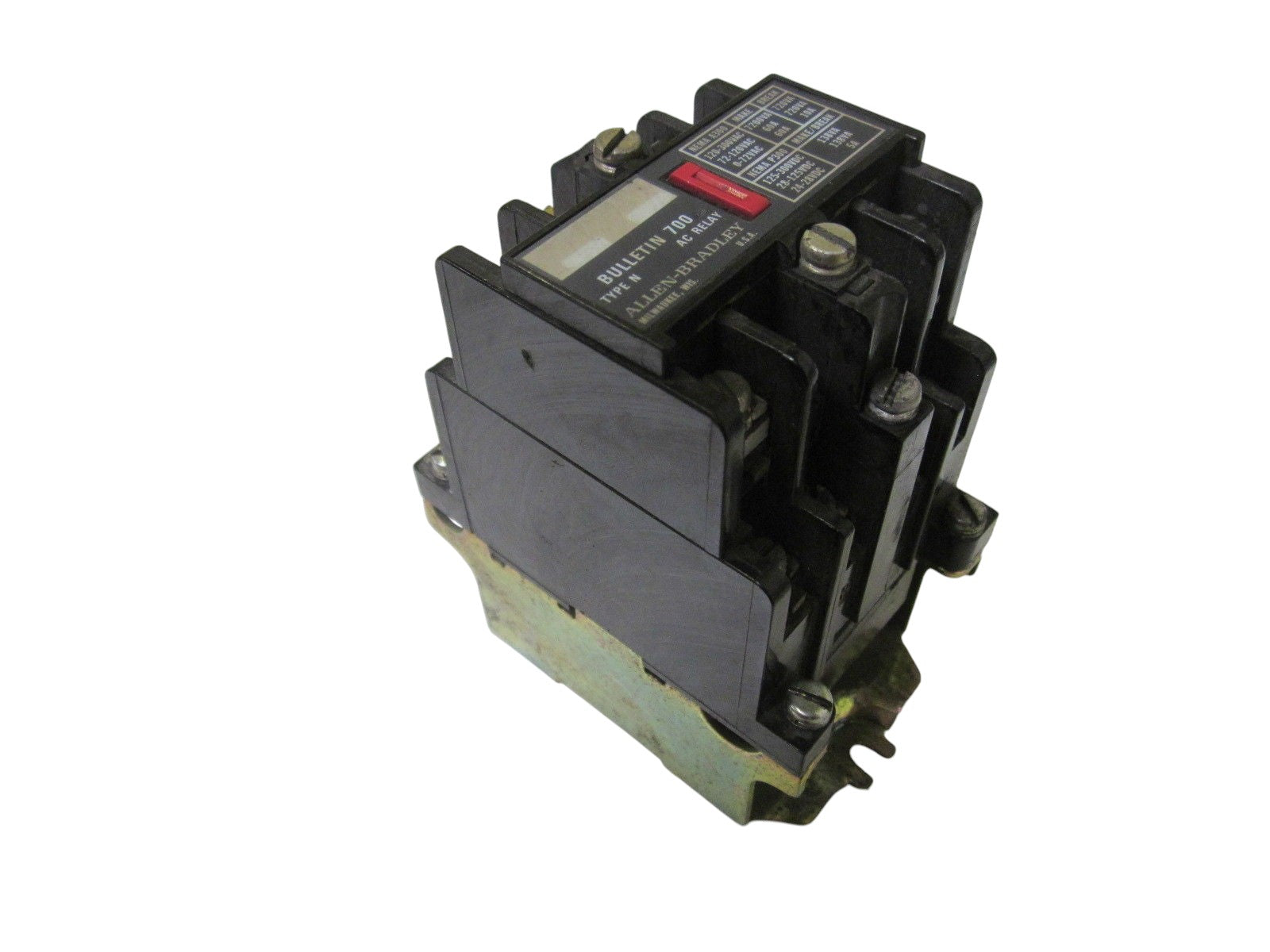 ALLEN BRADLEY 700-N400A1 SER. C CONTROL RELAY 110/120V  UNMP