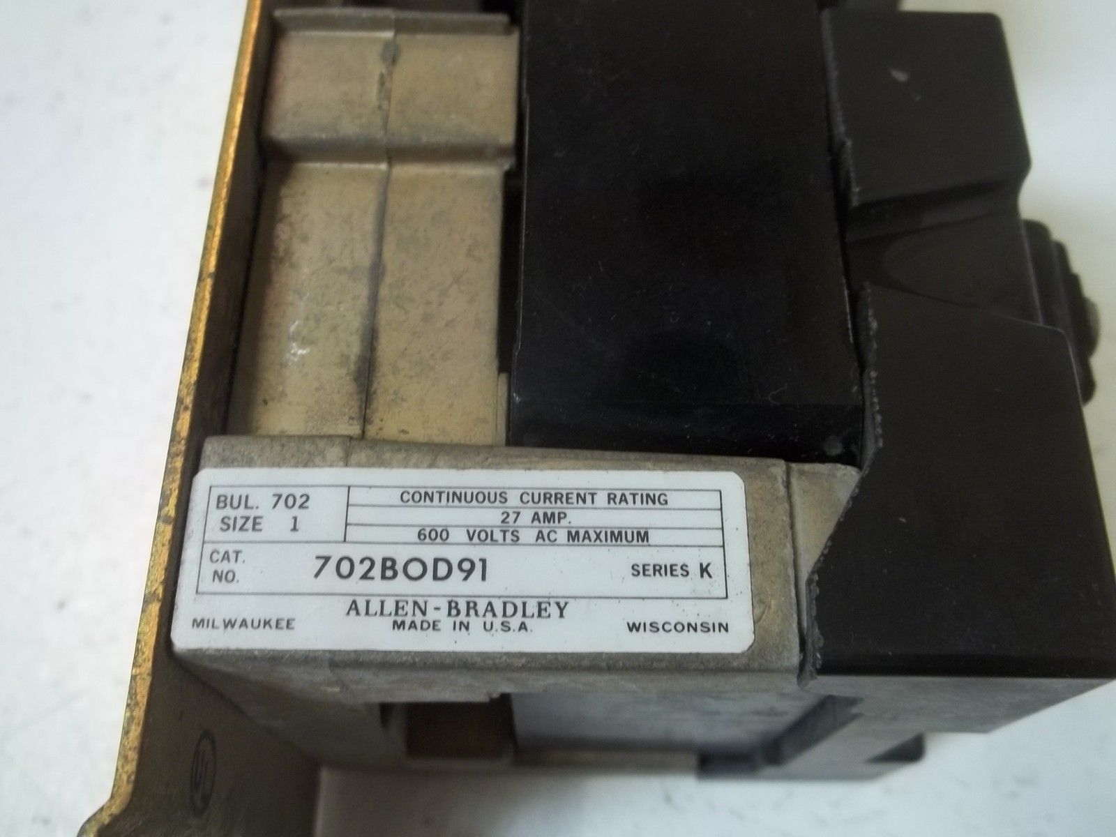 INDUSTRIAL SPARE PART 702BOD91 SER.K CONTACTOR 120V UNMP