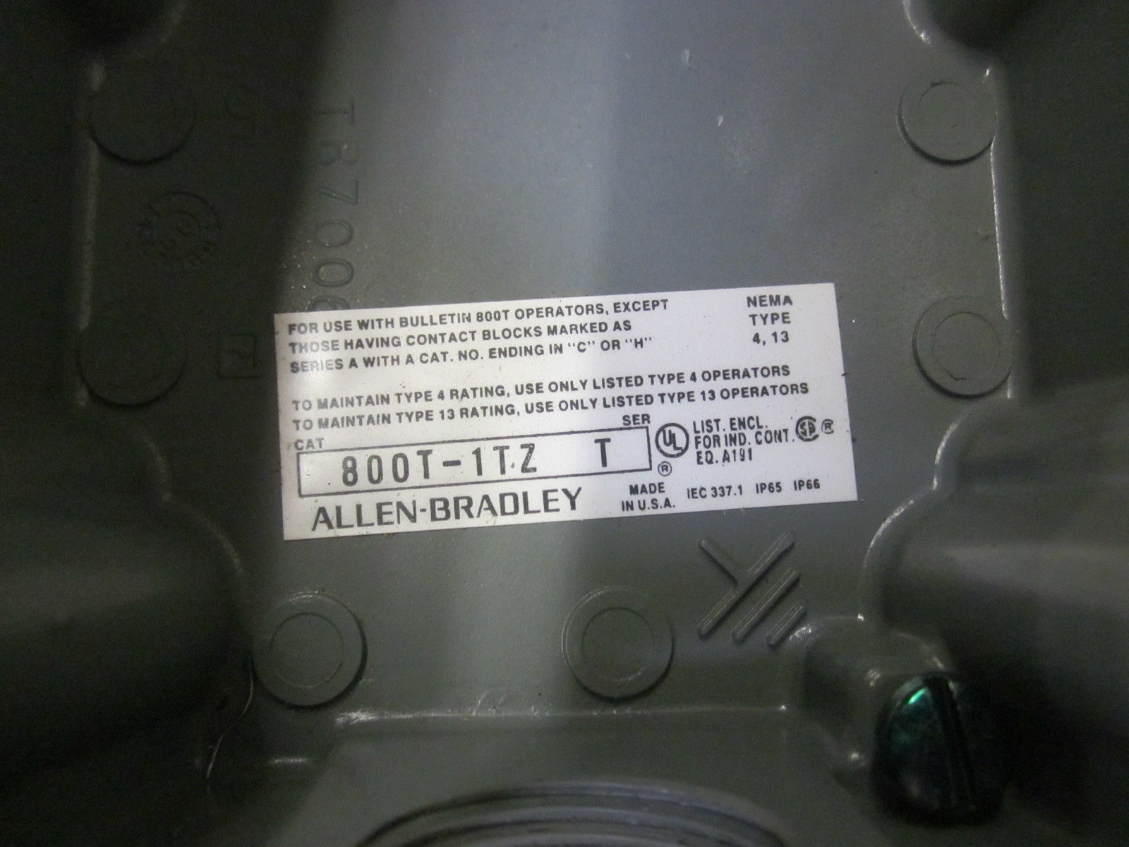 INDUSTRIAL SPARE PART 800T-HZ SER.T UNMP