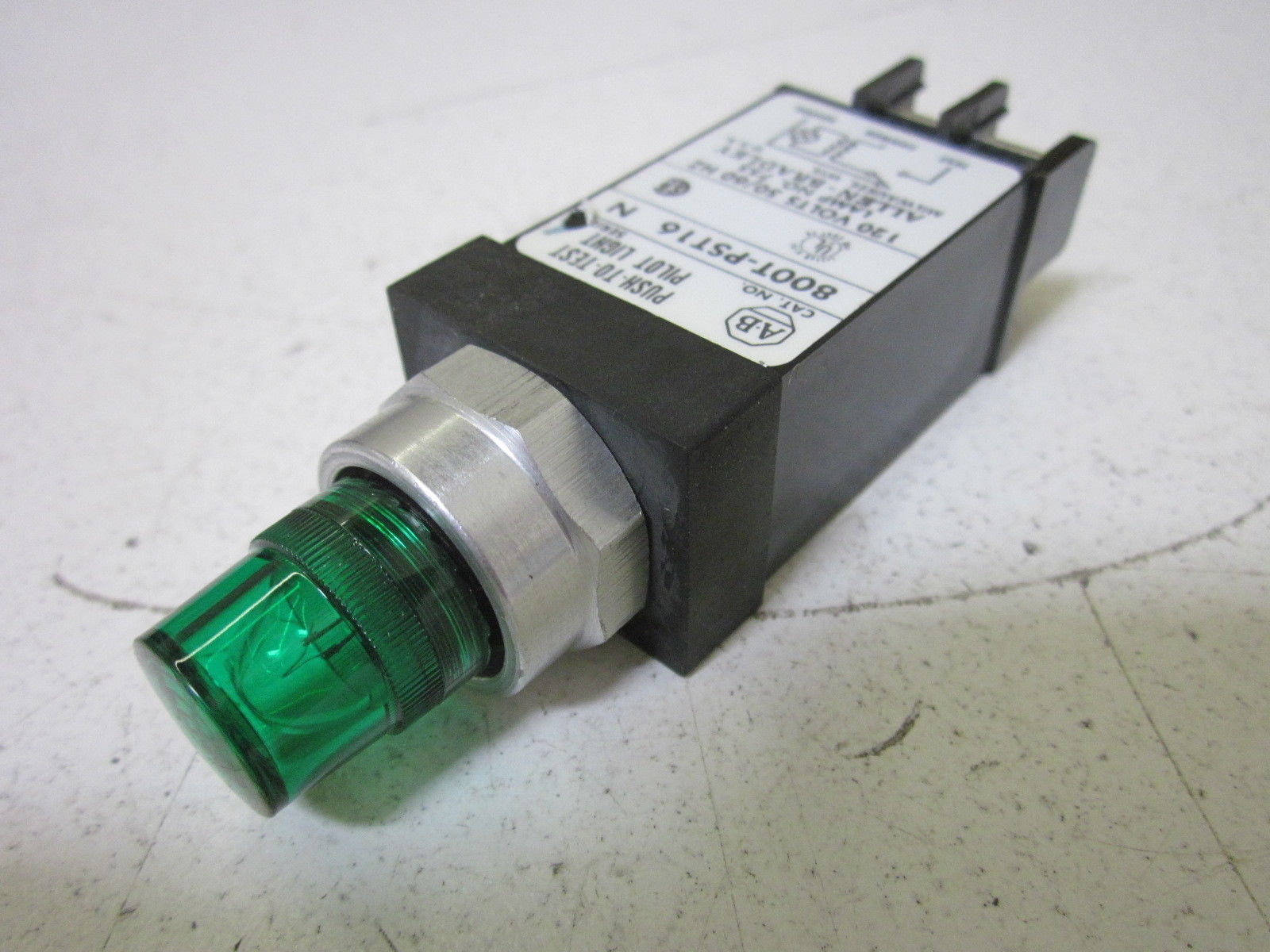 INDUSTRIAL SPARE PART 800T-PST16 SER. N GREEN PUSH TO TEST PILOT LIGHT NSNP