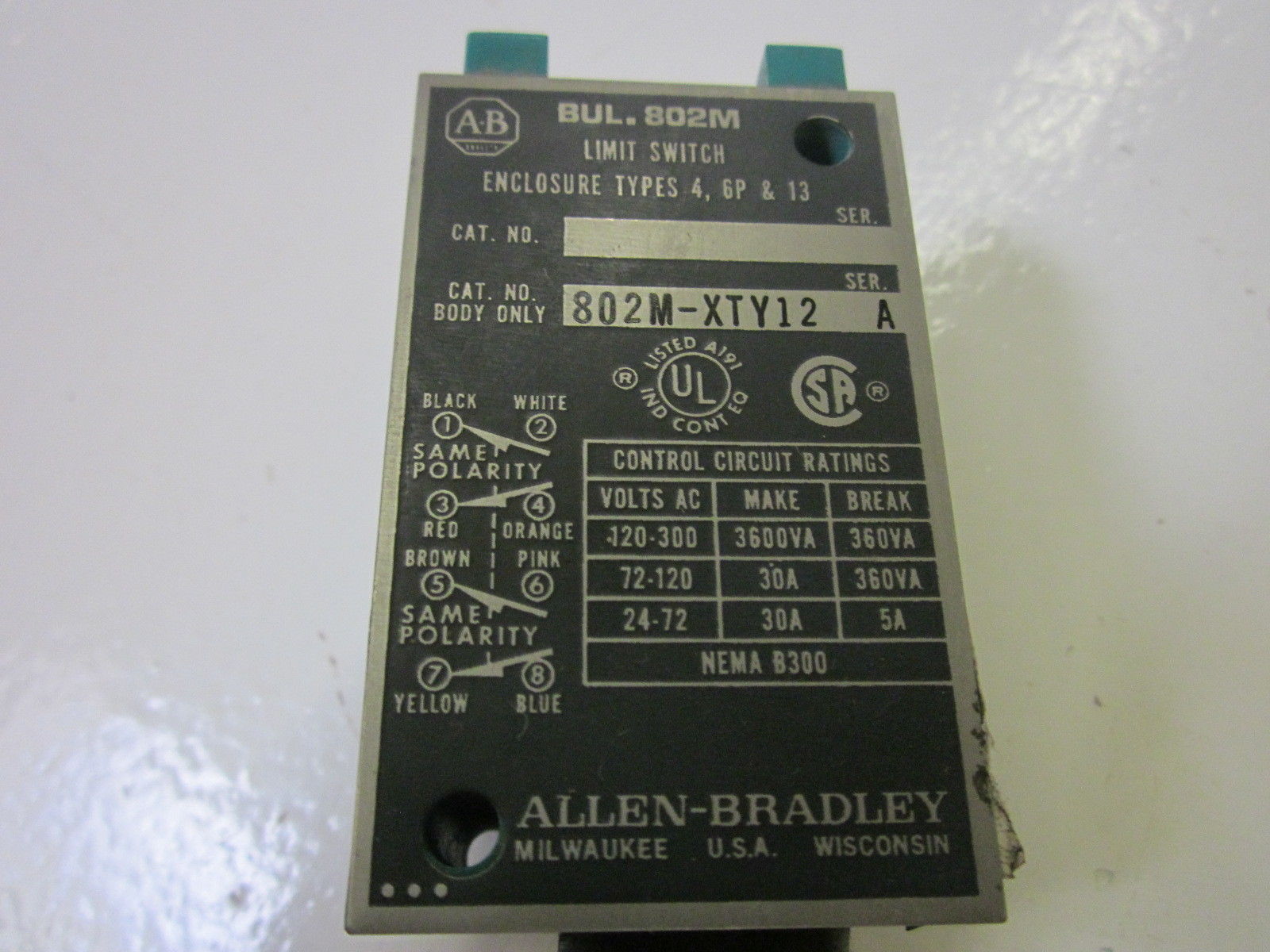 INDUSTRIAL SPARE PART 802M-XTY12 SER.A  UNMP