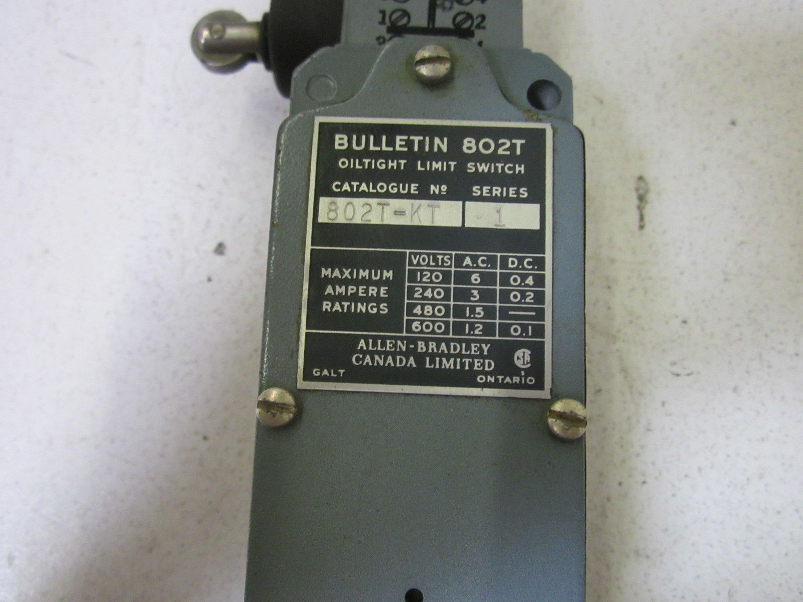 INDUSTRIAL SPARE PART 802T-KT SER.1 UNMP
