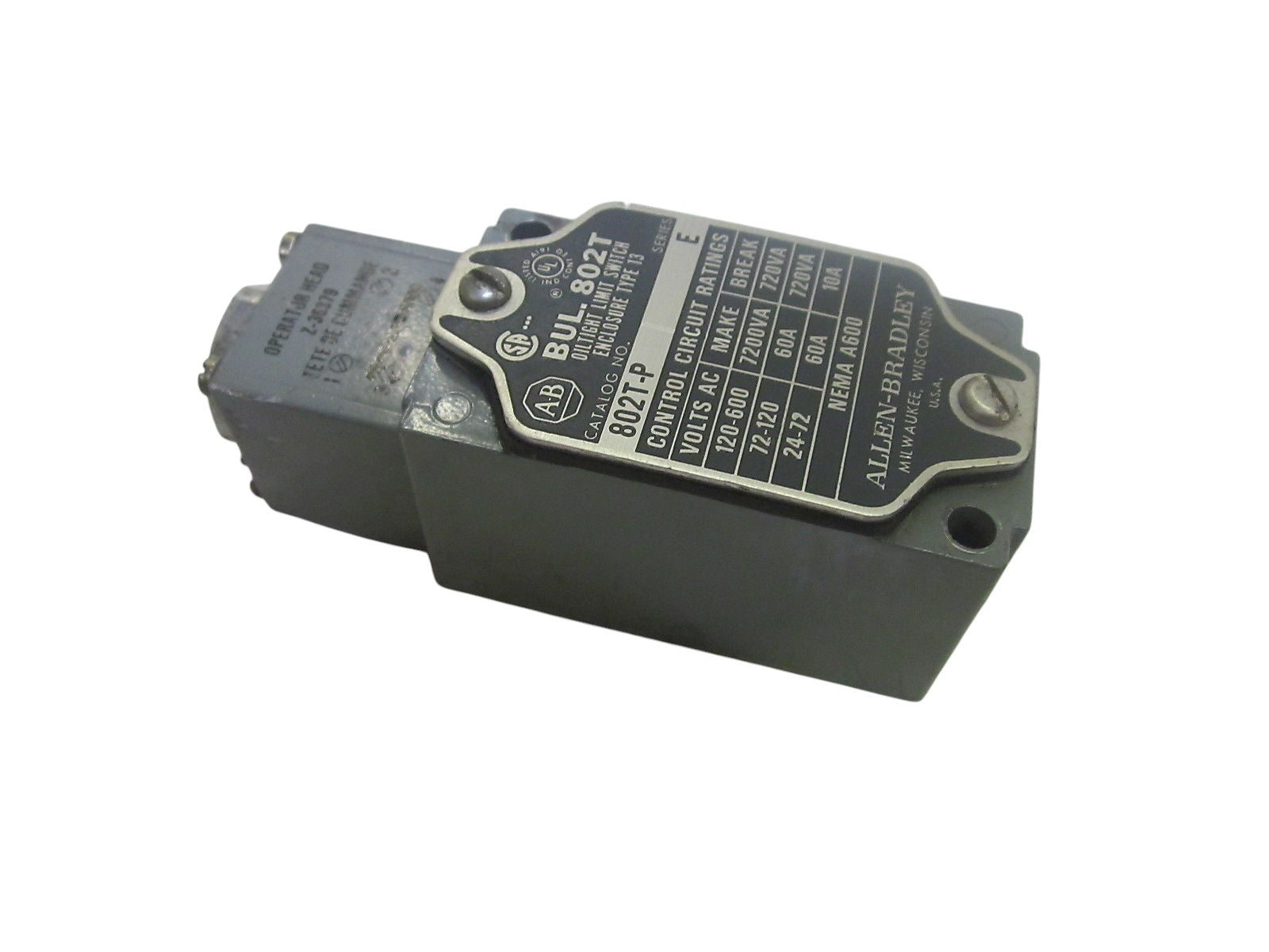 INDUSTRIAL SPARE PART 802T-P SER.E LIMIT SWITCH  UNMP