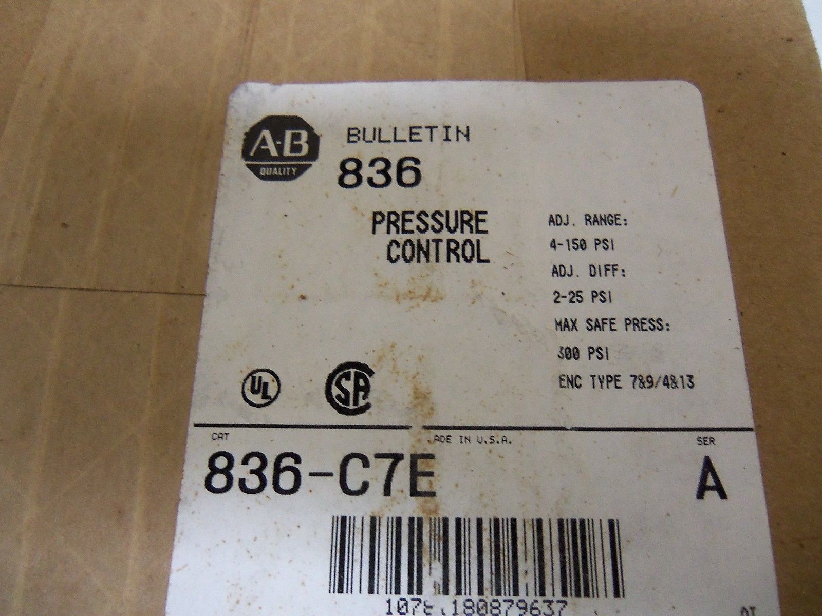 INDUSTRIAL SPARE PART 836-C7E SER. A NSFS