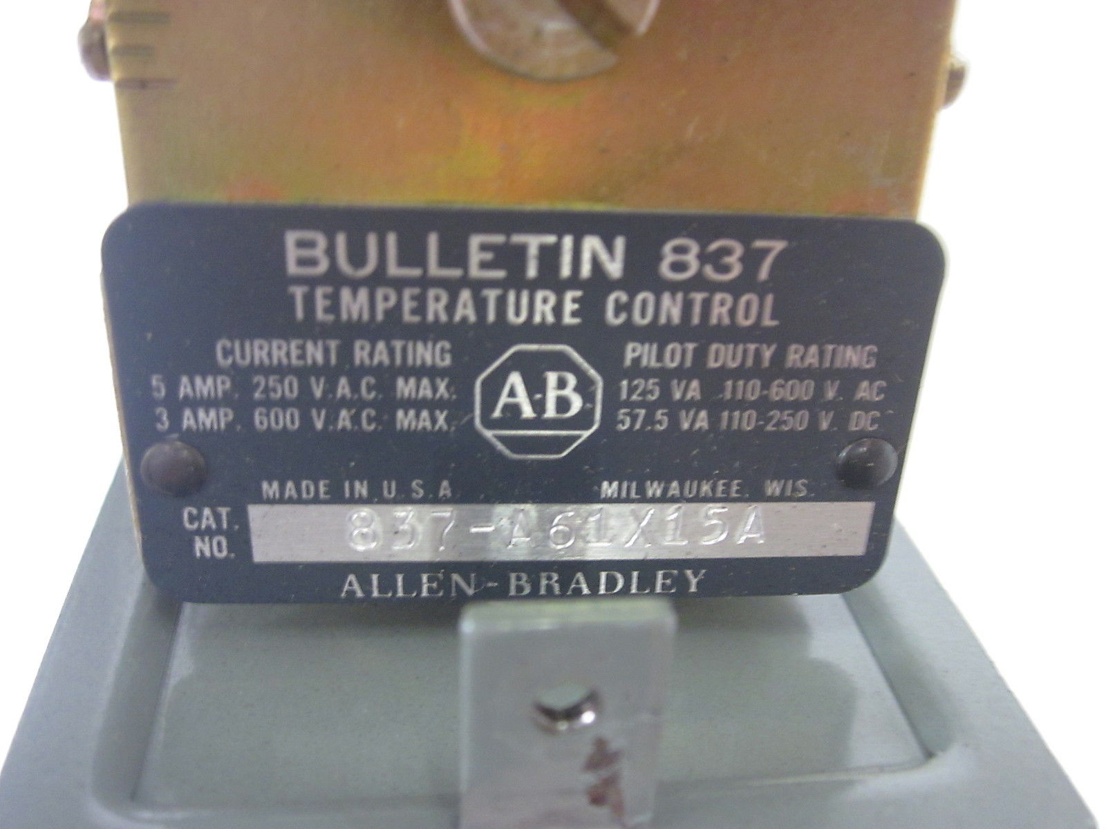 INDUSTRIAL SPARE PART 837-A61X15A UNMP