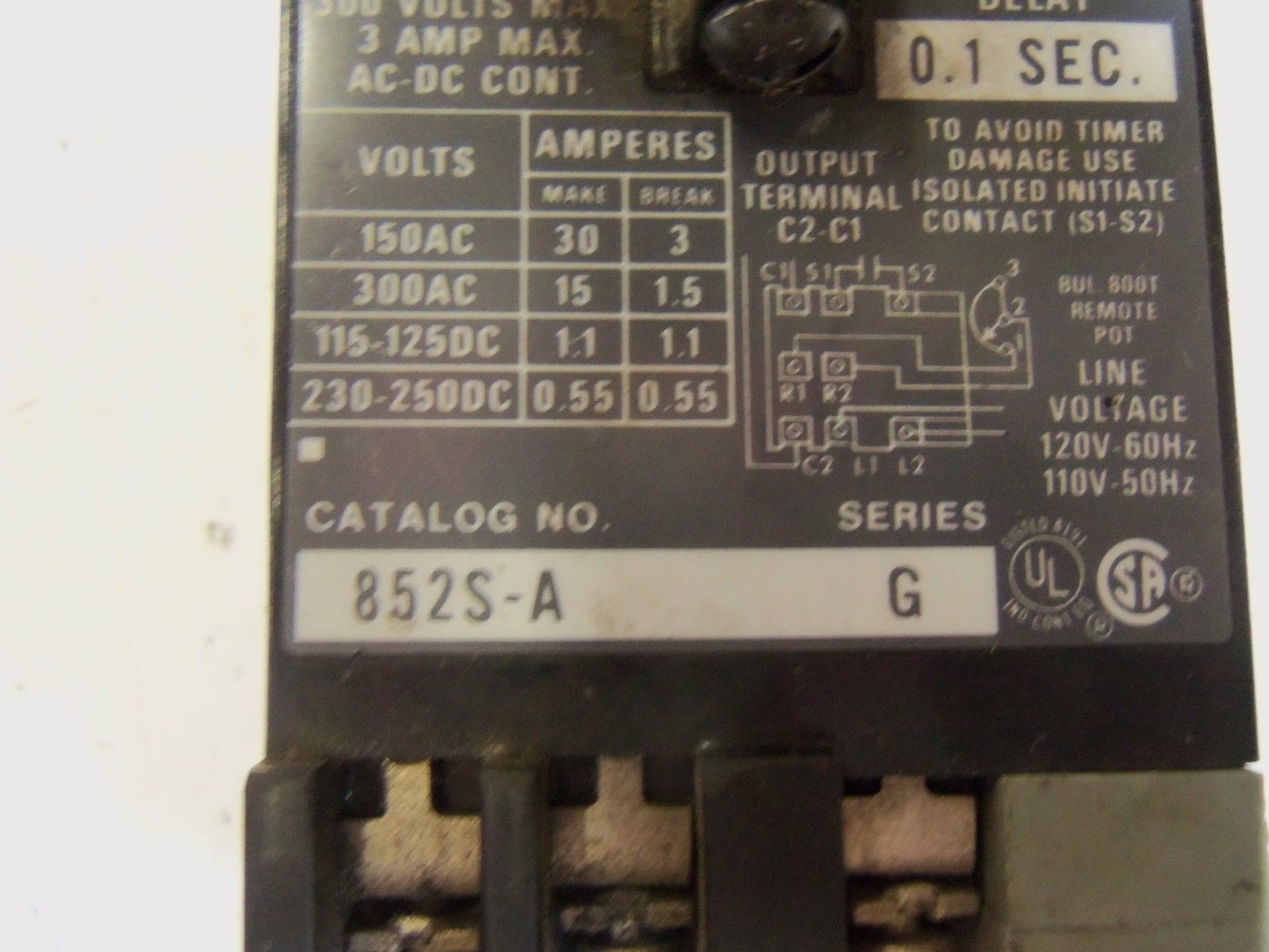 INDUSTRIAL SPARE PART 852S-A SERIES G UNMP