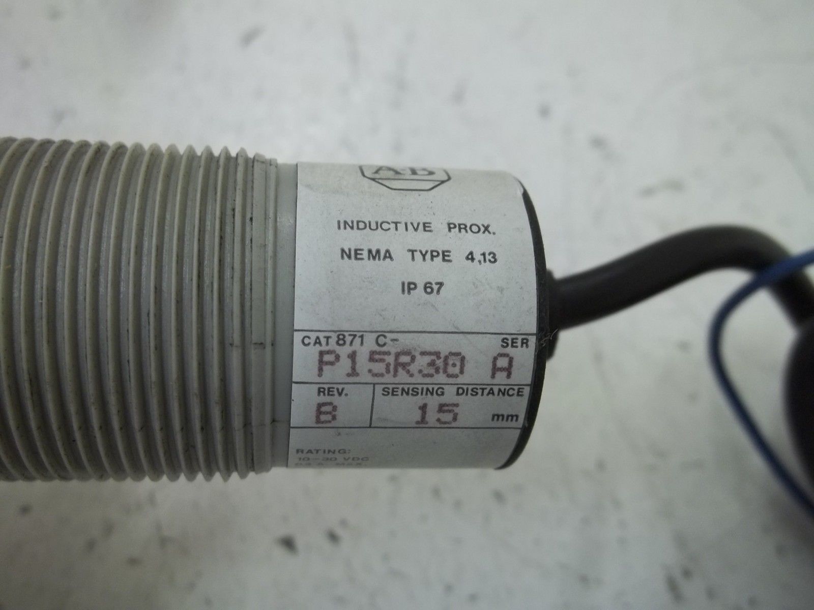 INDUSTRIAL SPARE PART 871C-P15R30 SER.A PROXIMITY SWITCH UNMP