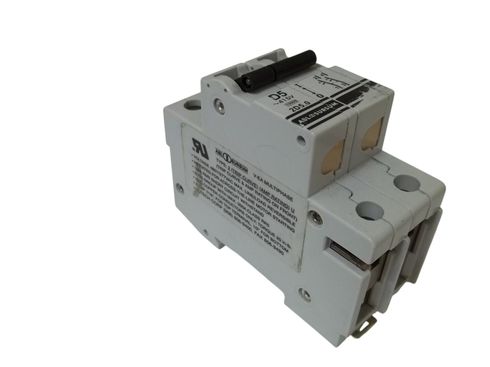 ALTECH CORP. D5  2-POLE CIRCUIT BREAKER 2D5.0 415V  UNMP