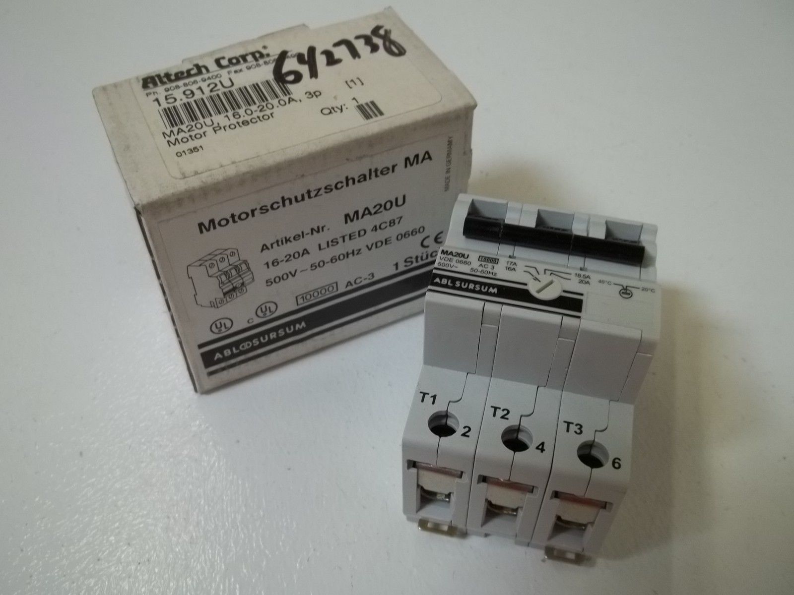 ALTECH CORP. MA20U MOTOR PROTECTOR NSMP