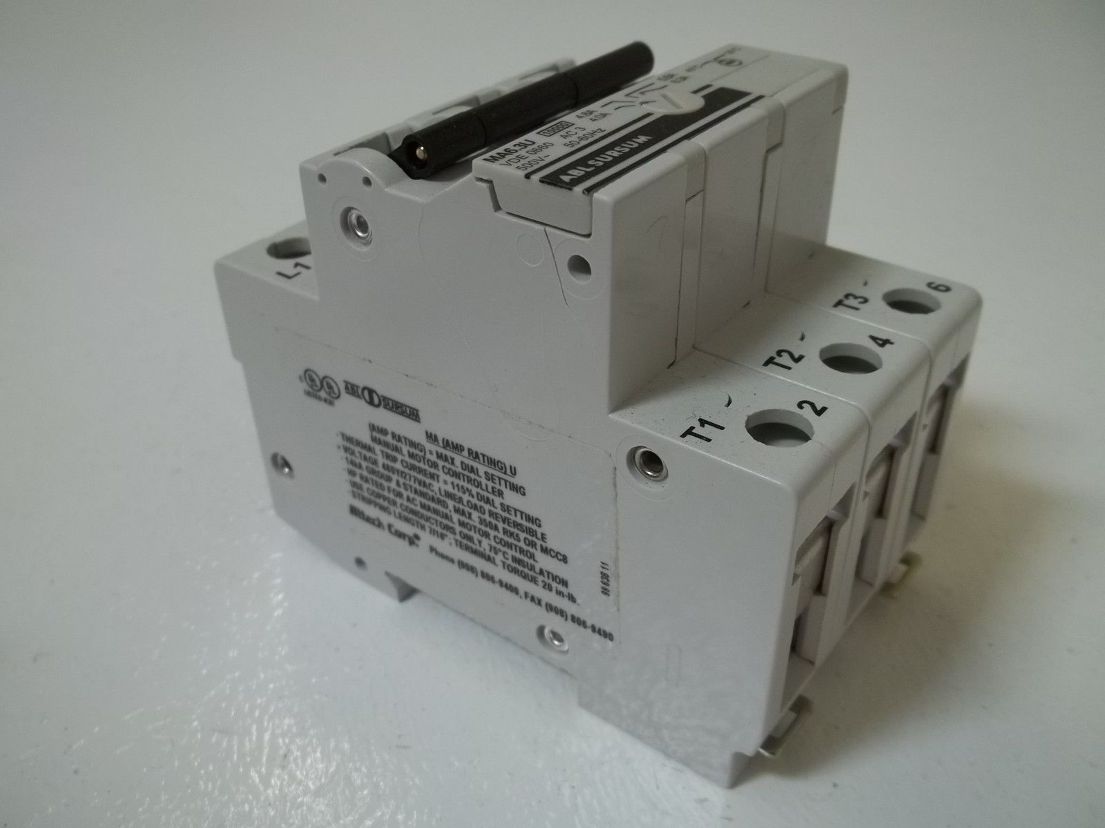 ALTECH CORP. MA6.3U MOTOR PROTECTOR NSMP