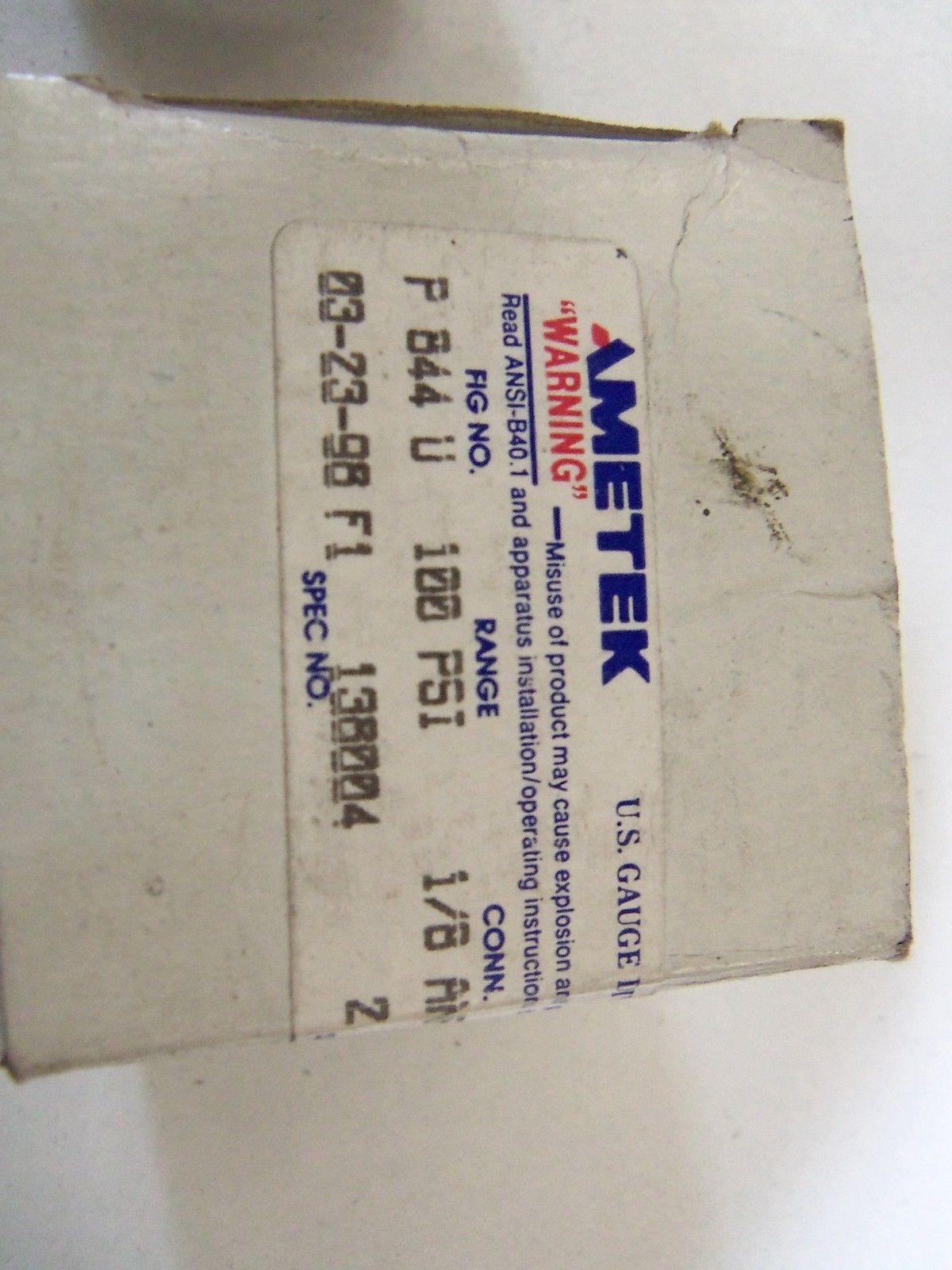 AMETEK 03-23-98 F1 GAUGE NSMP