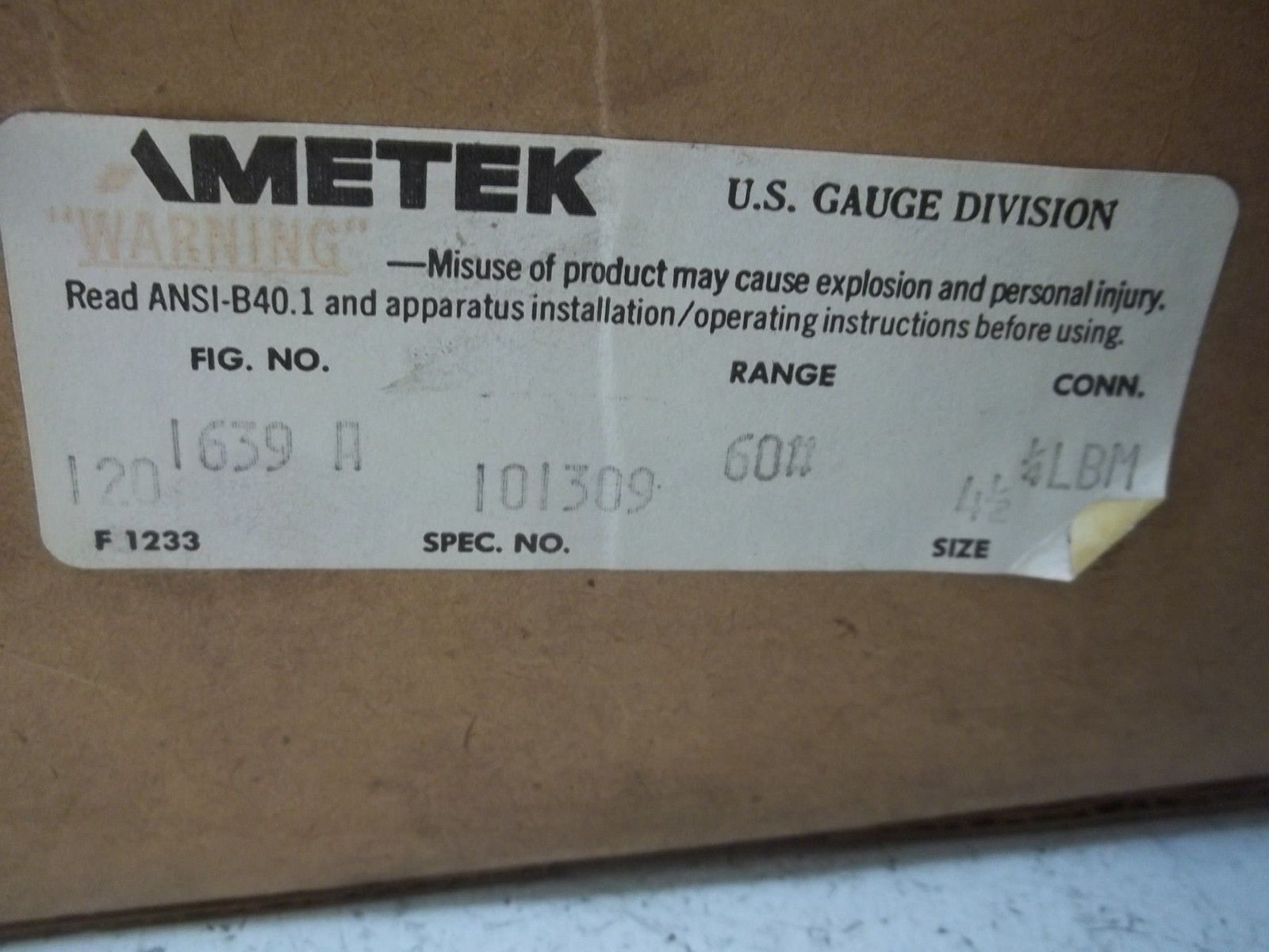 AMETEK 1639 A GAUGE NSMP