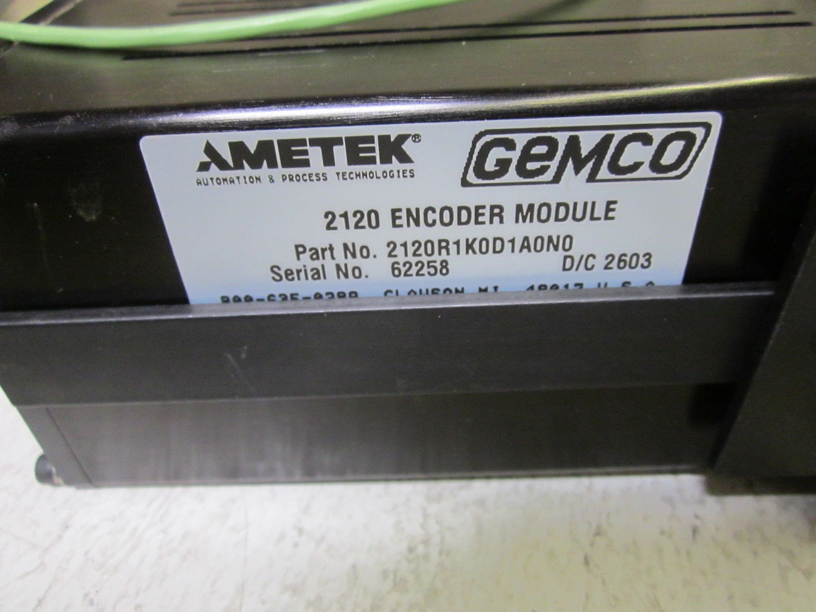 AMETEK GEMCO SHUIT HEIGHT MONITOR 2120R1K0D1A0N0 100/240VAC UNMP