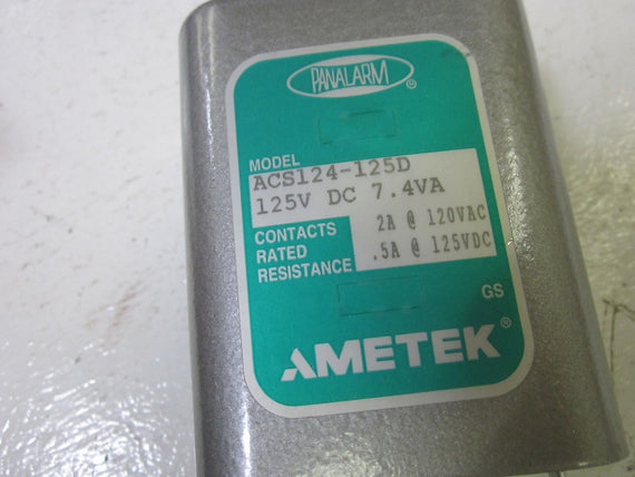 AMETEK PANALARM ACS12A-125D RELAY 125VDC NSMP