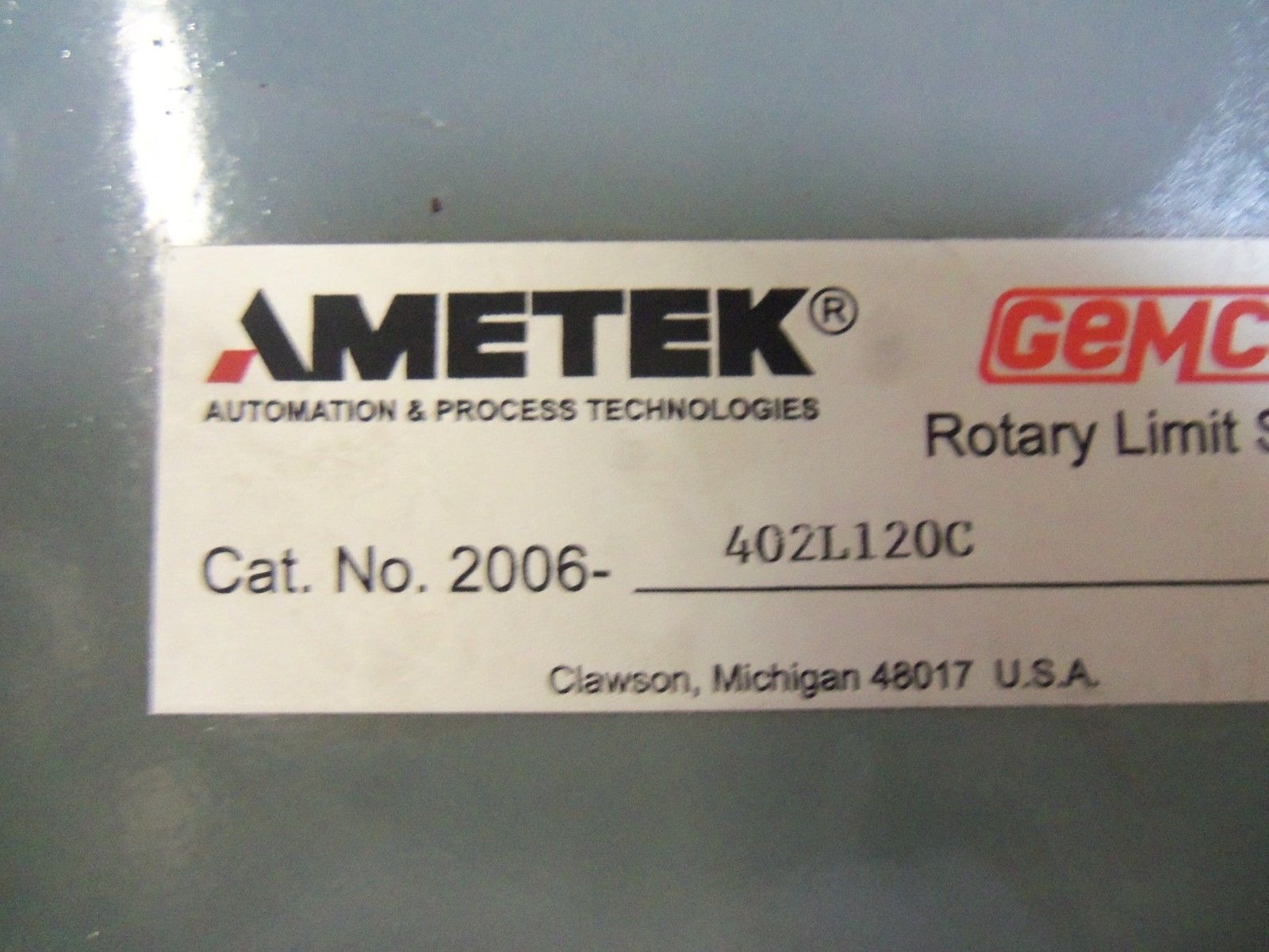 AMETEK ROTARY LIMIT SWITCH 2006-402L120C *USED*