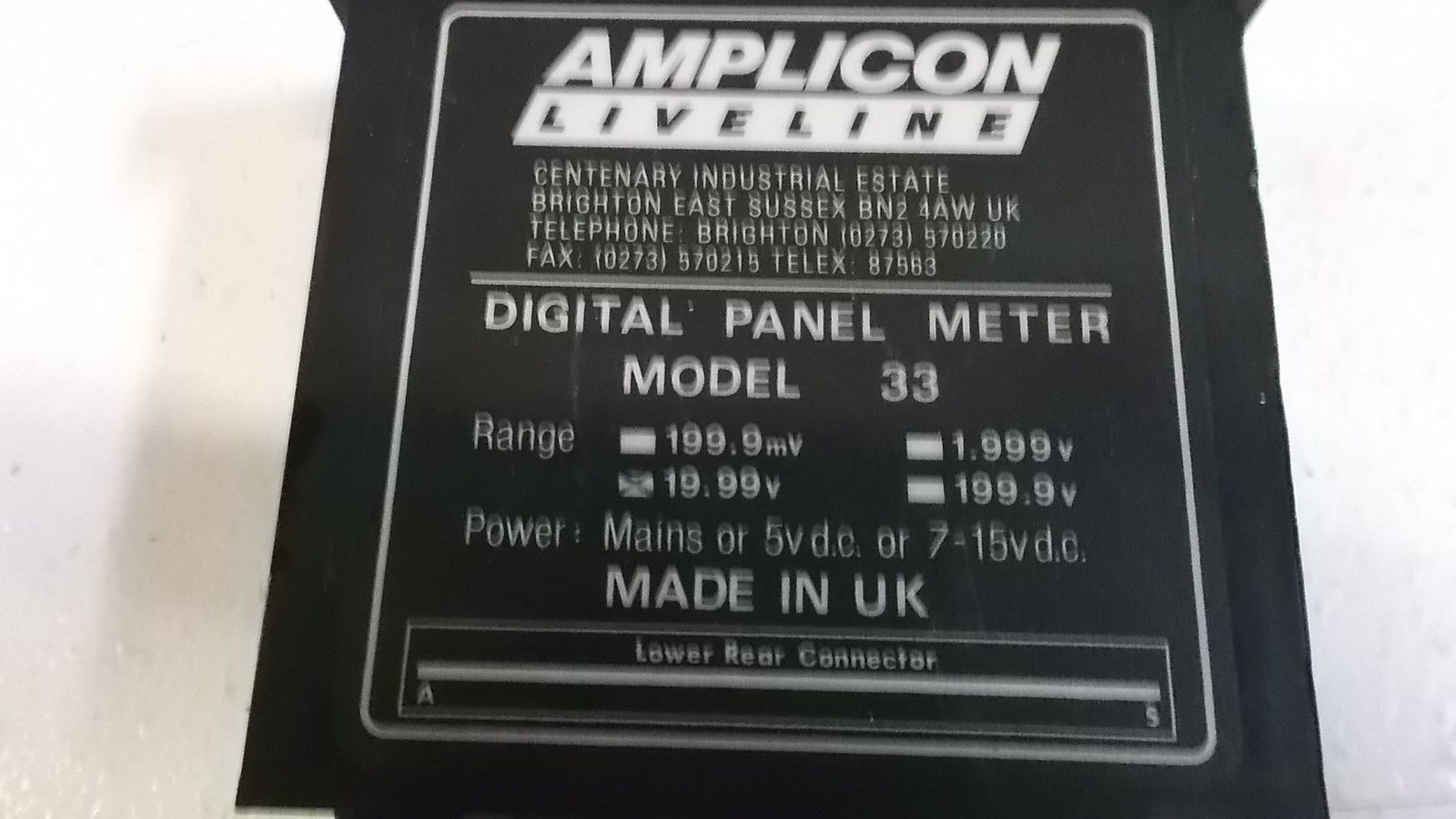 AMPLICON 33 (AS PICTURED) UNMP