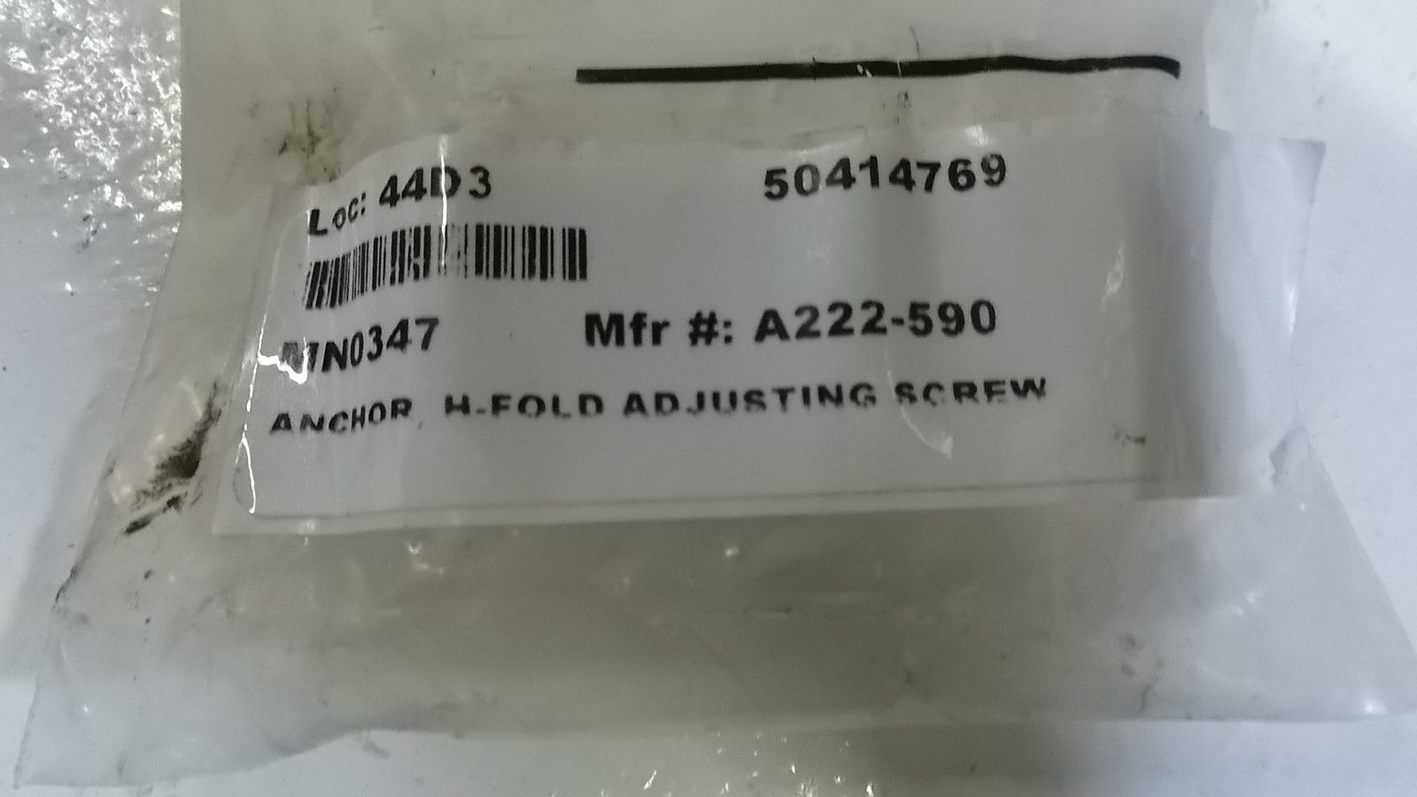 ANCHOR, H FOLD ADJUSTING SCREW A222-590 NSNP