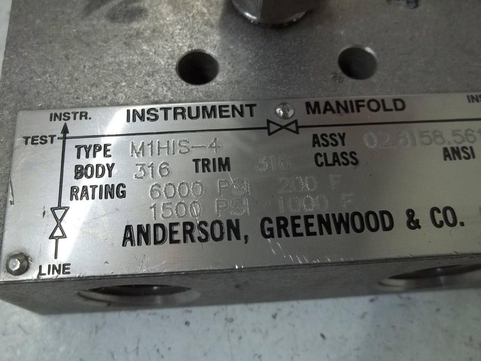 ANDERSON GREENWOOD M1HIS-4 INSTRUMENT ISOLATION MANIFOLD NSNP