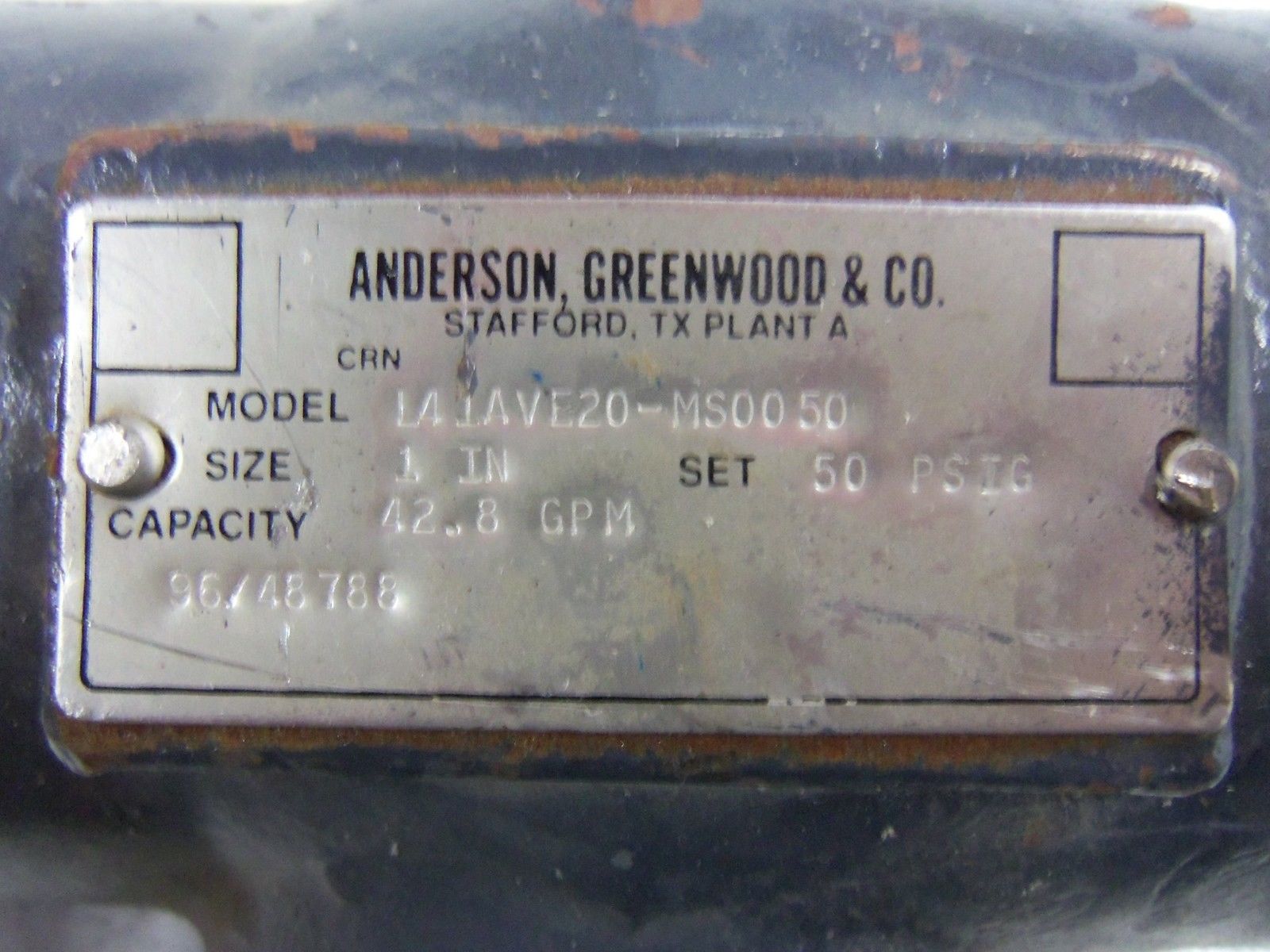 ANDERSON L41AVE20-MS0050 VALVE UNMP