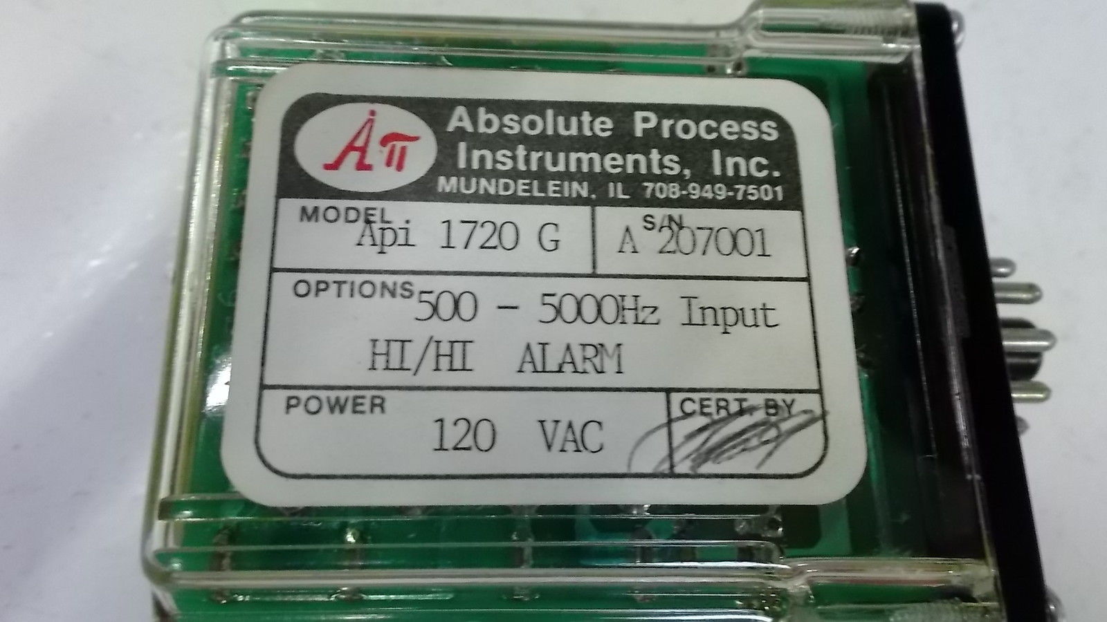 API Api 1720 G 120VAC TRANSMITTER UNMP