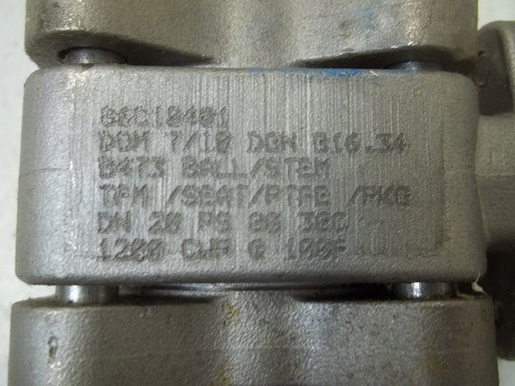 APOLLO 86C10401 STAINLESS STEEL BALL VALVE *USED*