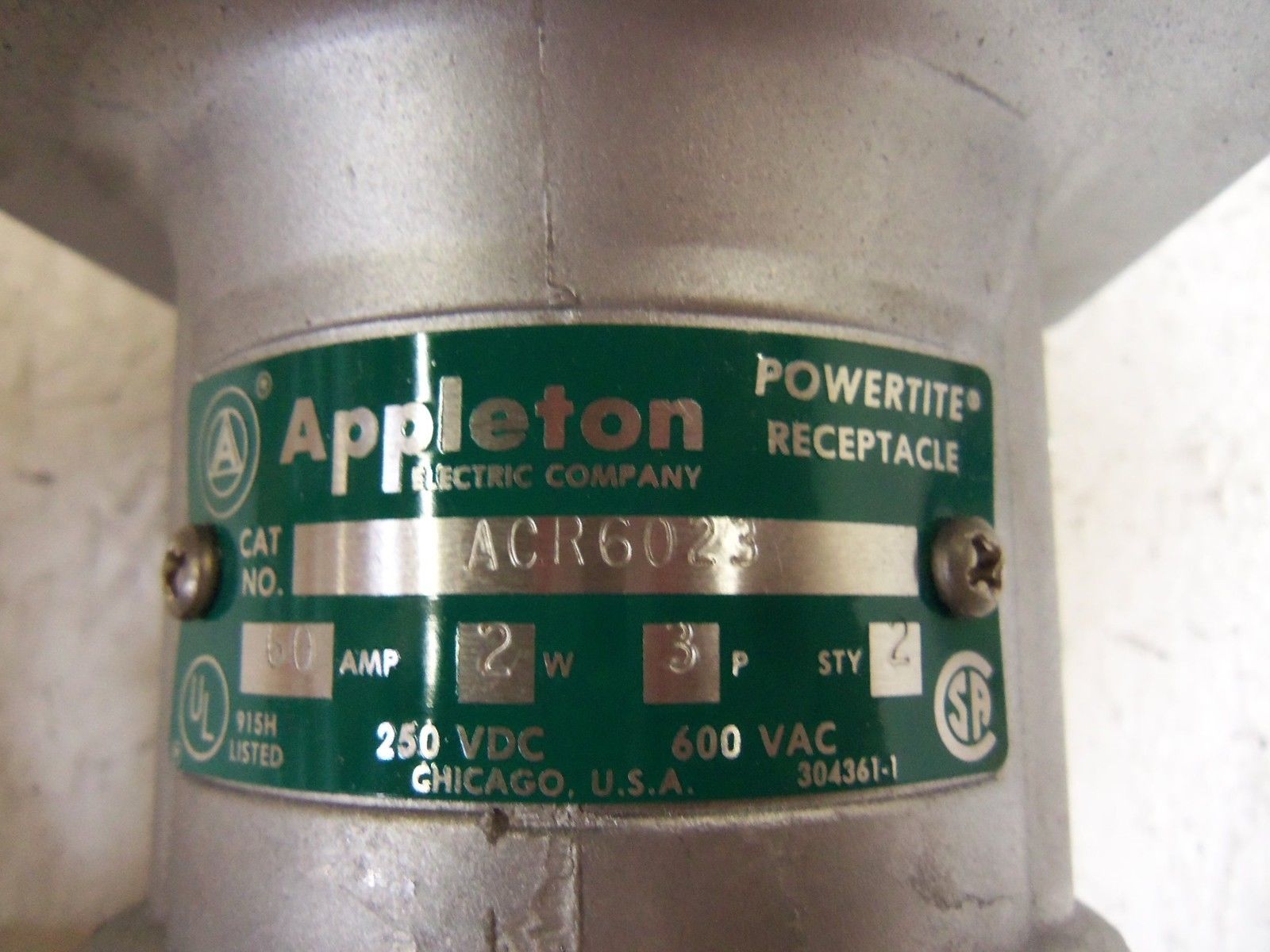 APPLETON ACR6023 RECEPTACLE NSMP
