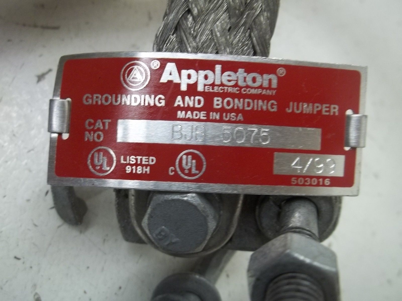 APPLETON BJ85075 GROUNDING AND BONDING JUMPER NSNP