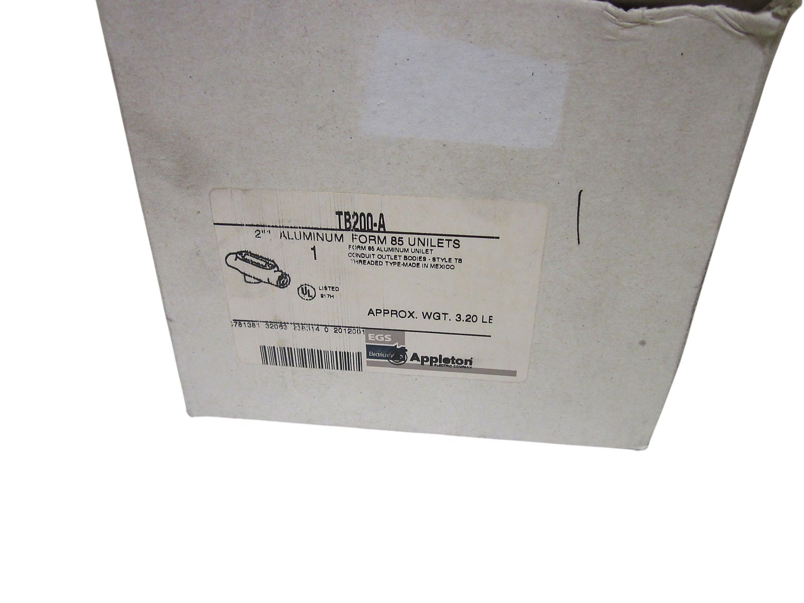 APPLETON TB200-A ALUMINUM FORM 85 UNILETS 2" NSMP