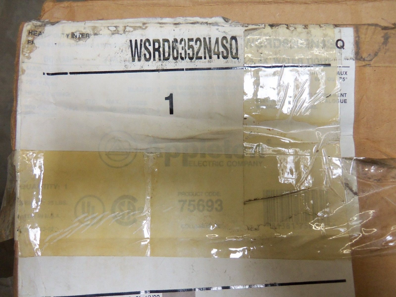 APPLETON WSRD6352N4SQ SWITCH NSMP