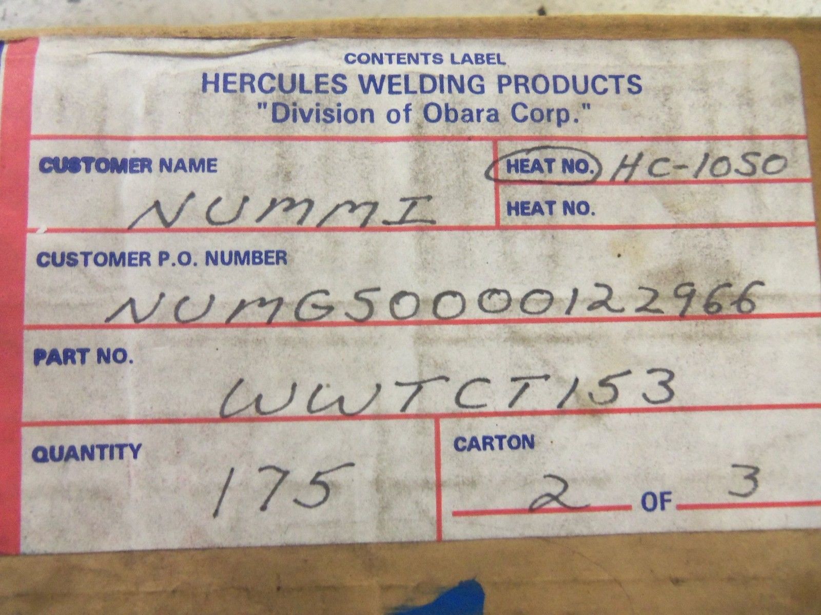 APROX. 175 OBARA WWTCT153 WELDING TIP CAPS NSMP