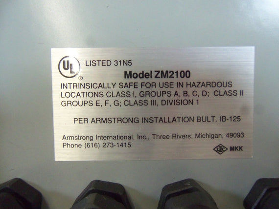 ARMSTRONG INTERNATIONAL ZM2100 NSNP