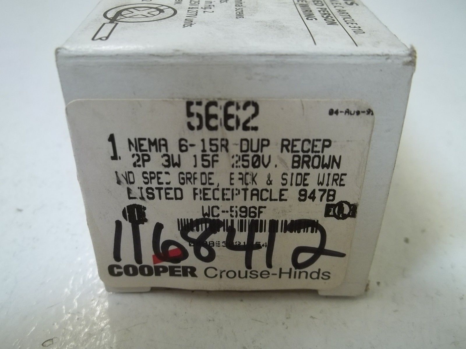 ARROW HART 5662 DOUBLE RECEP.  NSMP
