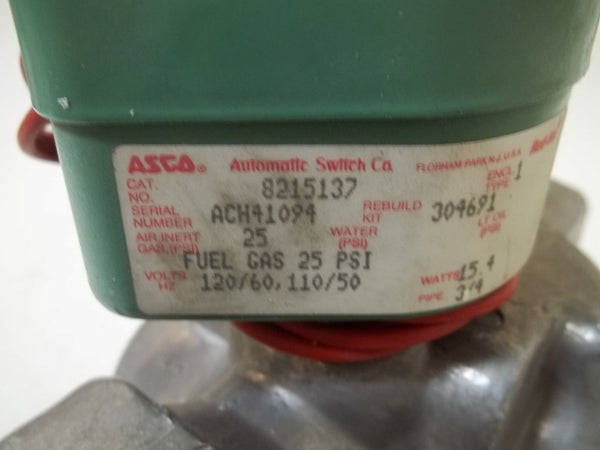 ASCO 8215137 VENT VALVE UNMP