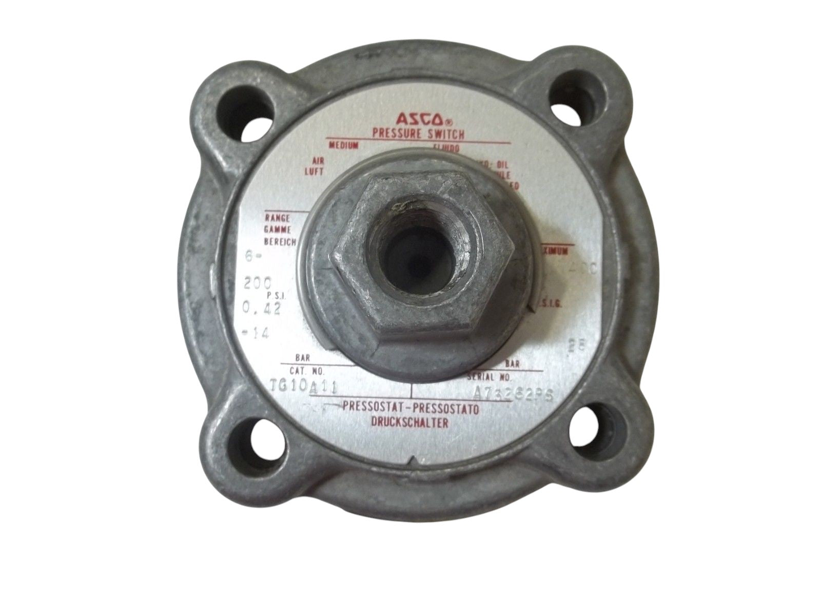 ASCO TG10A11 GAUGE PRESSURE TYPE TRANSDUCER UNMP