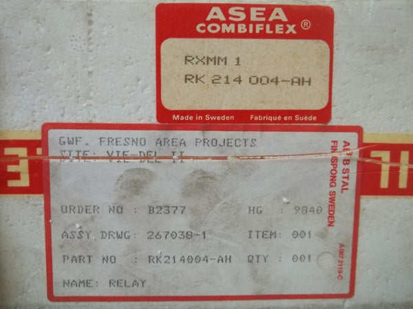 ASEA RK214-004-AH RELAY UNMP
