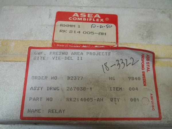 ASEA RK214005-AH RELAY UNMP