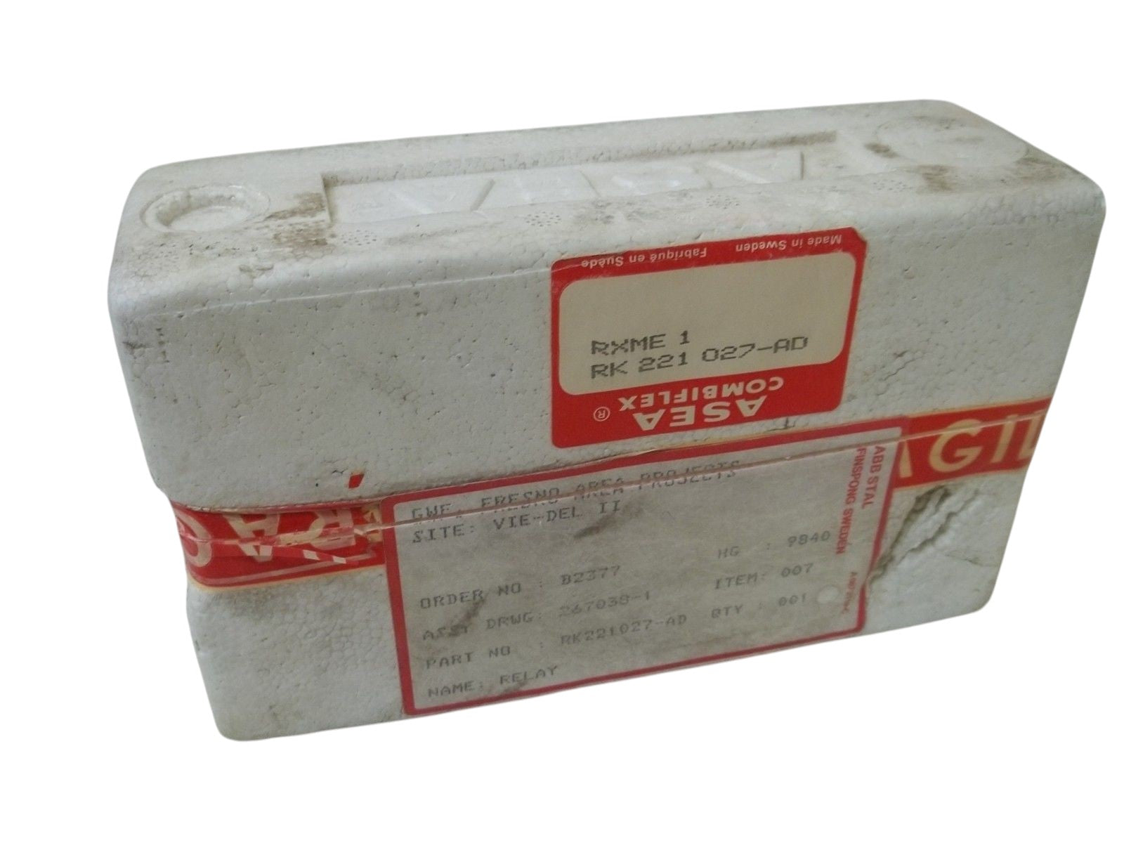 ASEA RK221027-AD RELAY UNMP