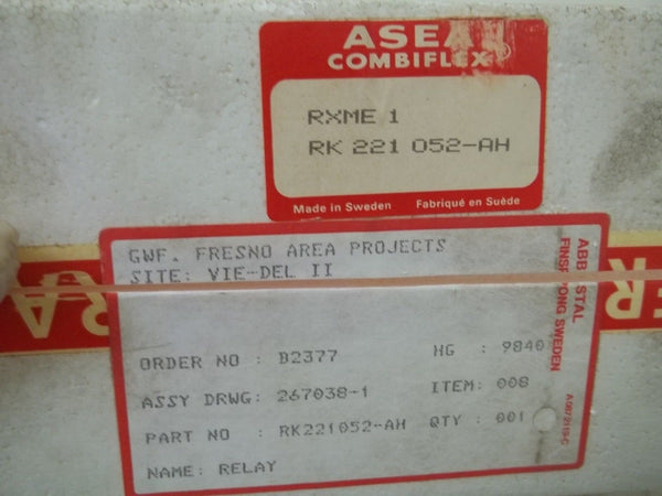 ASEA RK221052-AH RELAY 48-55V UNMP