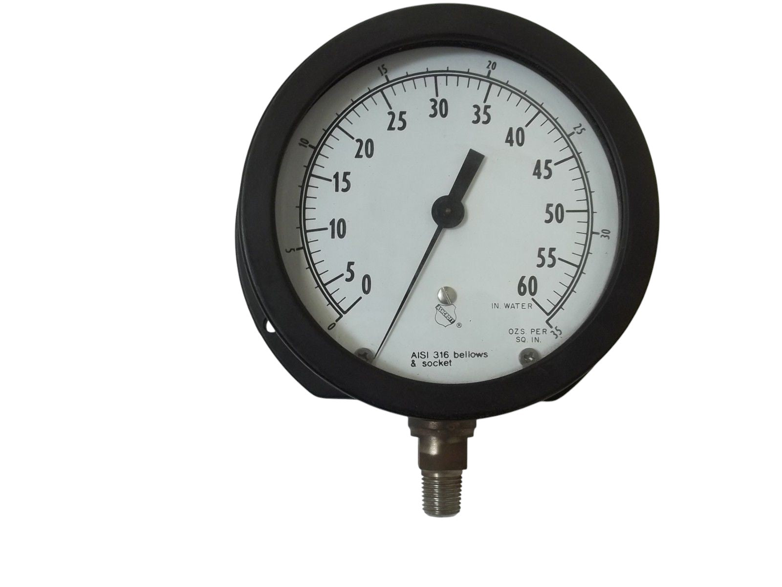 ASHCORFT GAUGE 0-60PSI UNMP
