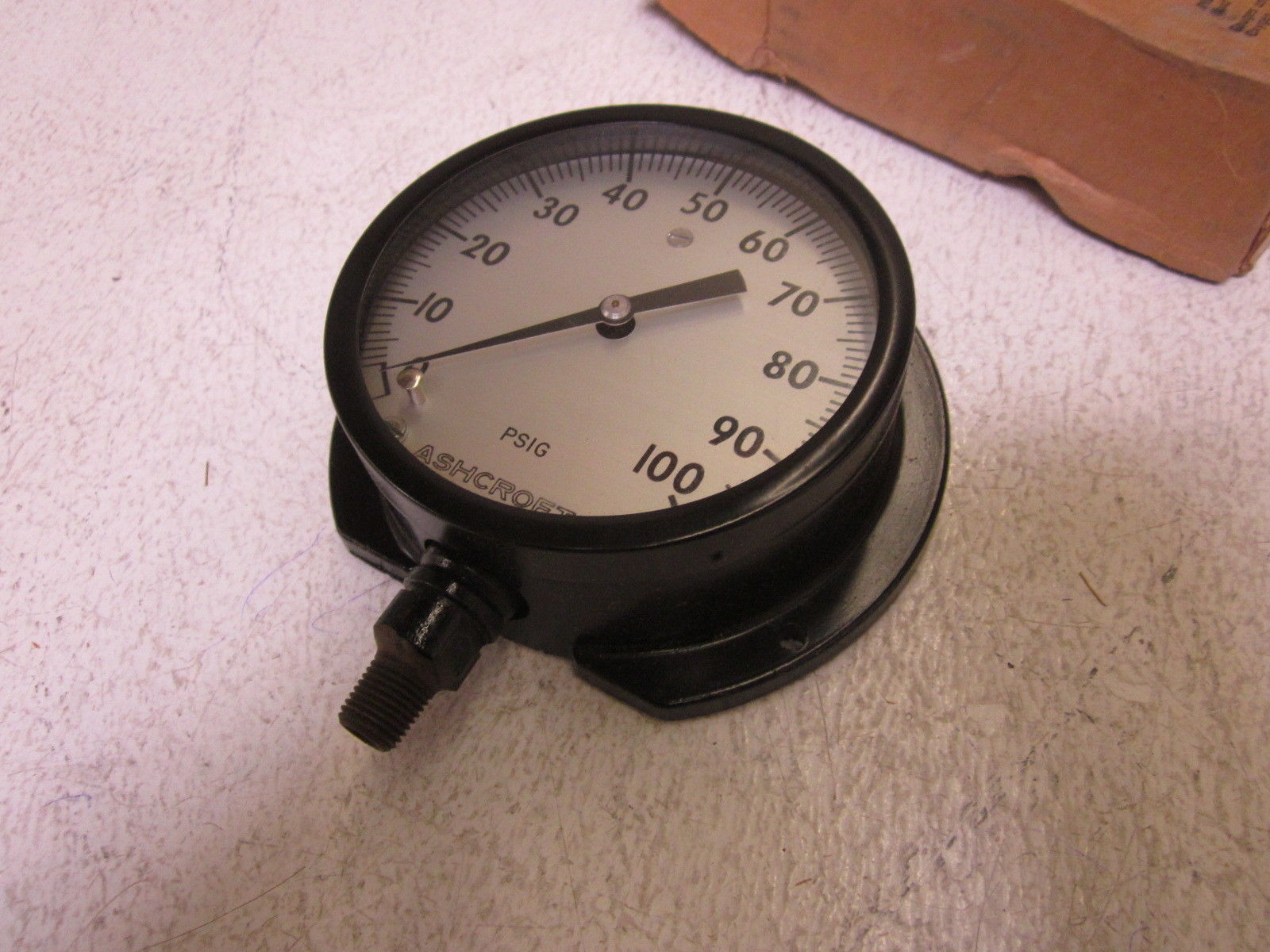 ASHCROFT 451010A02L-100# PRESSURE GAUGE 0-100 PSI NSMP