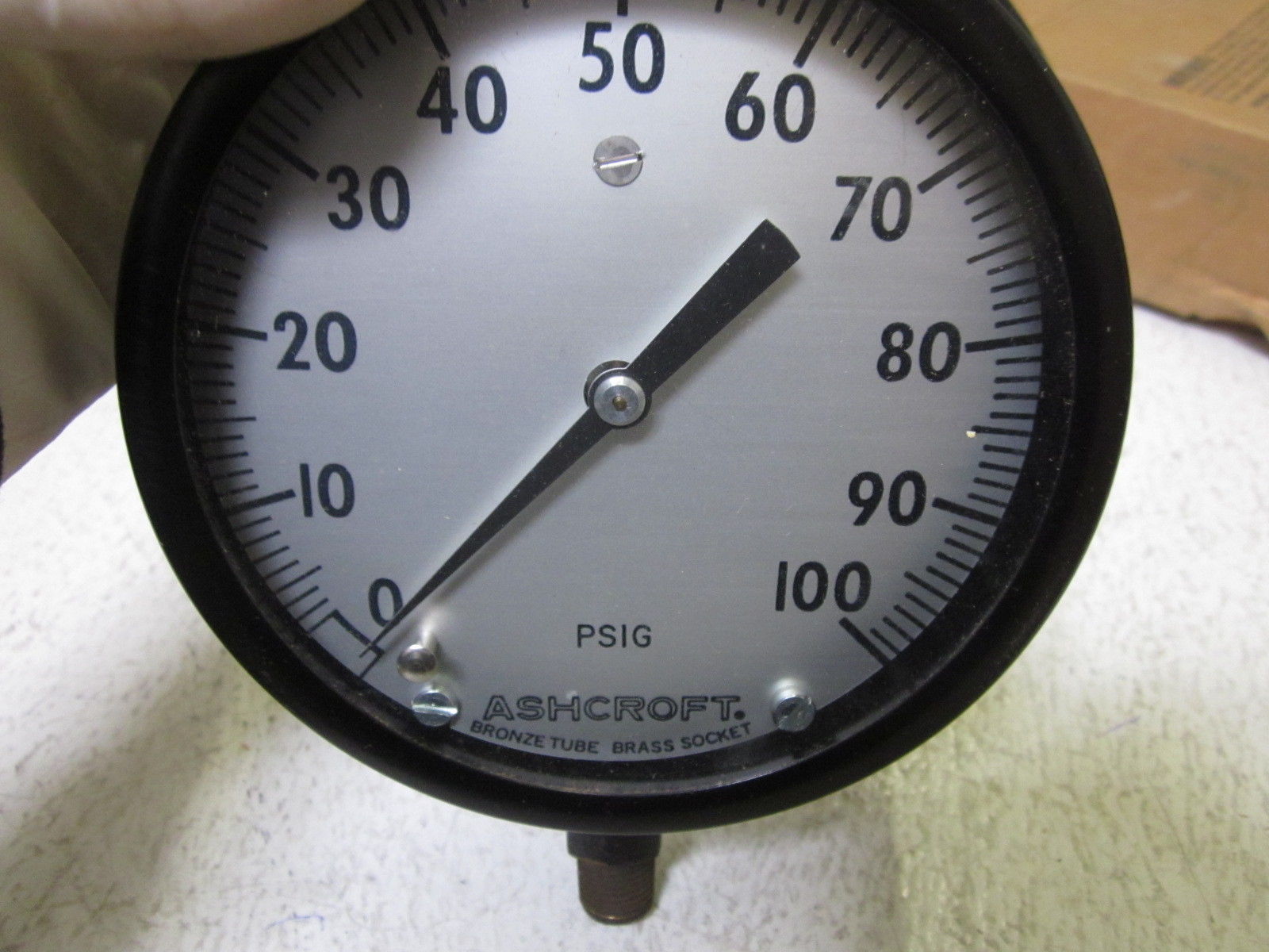 ASHCROFT 451010A02L-100# PRESSURE GAUGE 0-100 PSI NSMP