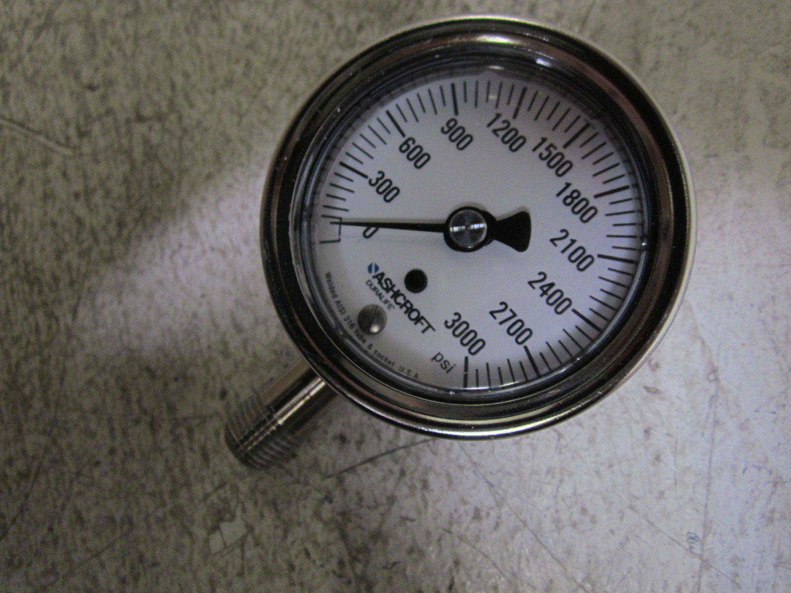 ASHCROFT 251009SW02L-3000# PRESSURE GAUGE 0-3000 PSI NSMP