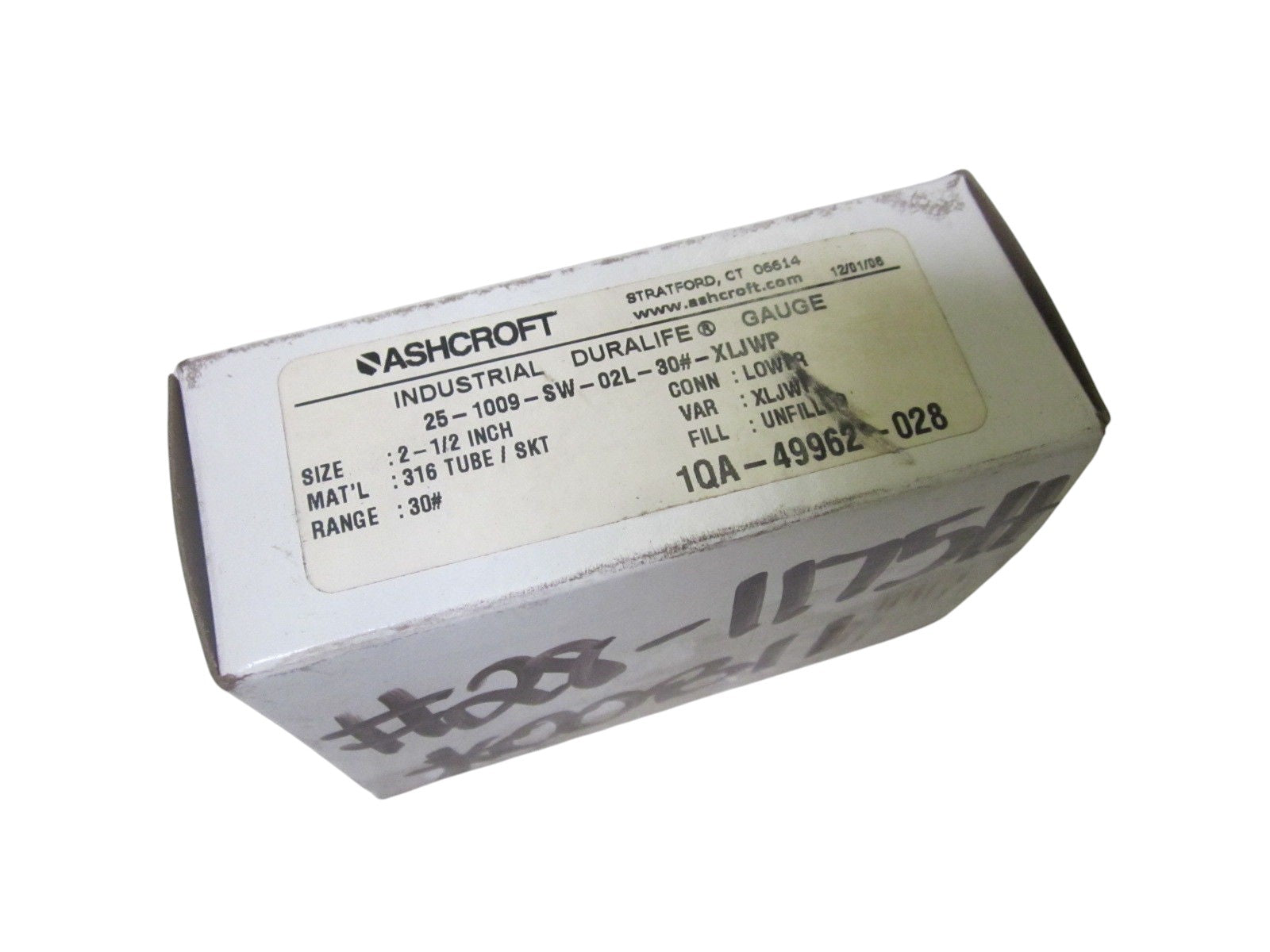 ASHCROFT 251009SW02L-30#XLJWP PRESSURE GAUGE 0-30 PSI NSMP