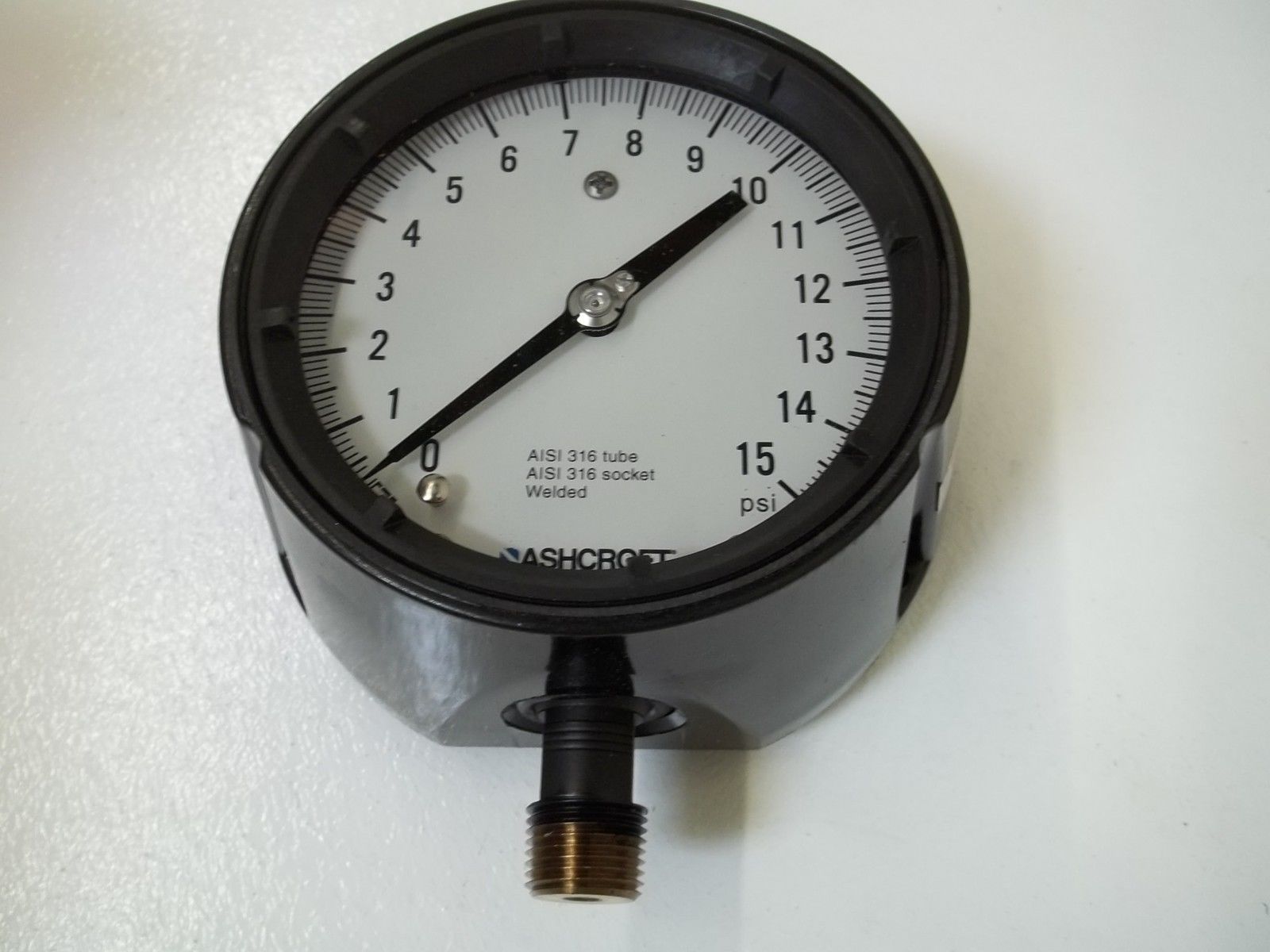 ASHCROFT 451279SSL04L-15# DURAGAUGE 0-15 PSI NSMP
