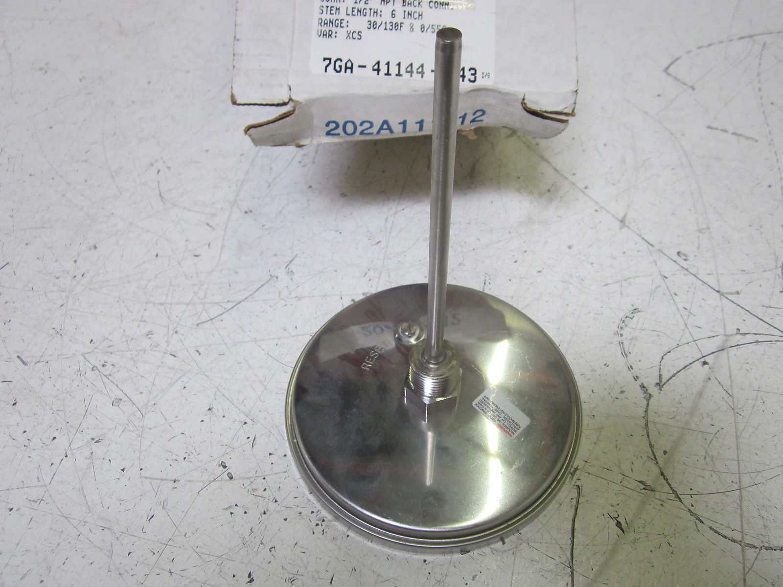 ASHCROFT 50EI60R060-30/130F&0/55C BIMETAL THERMOMETER 6" STEM NSMP