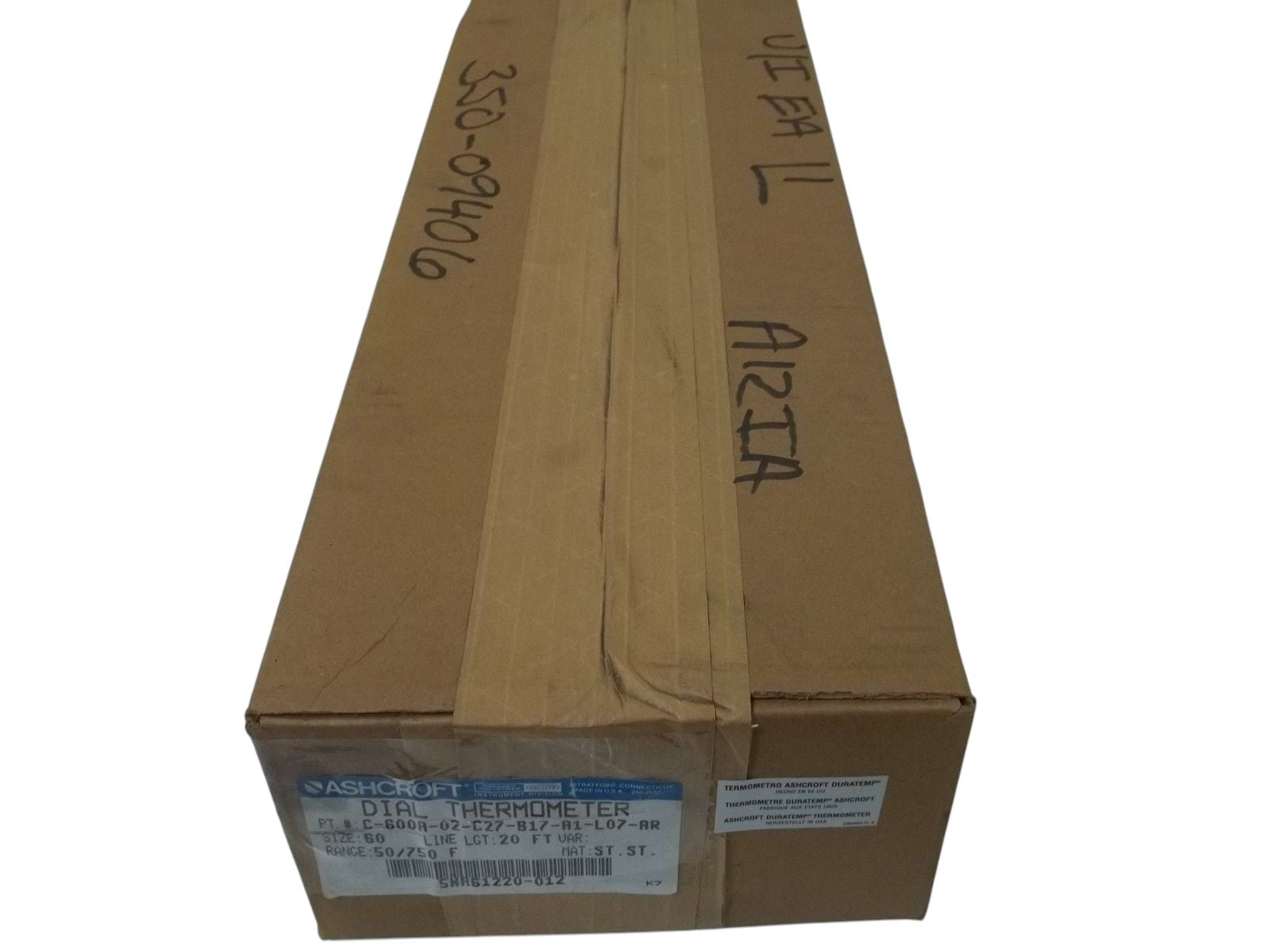 ASHCROFT C-600A-02-C27-B17-A1-L07-AR DIAL THERMOMETER 50/750F NSMP