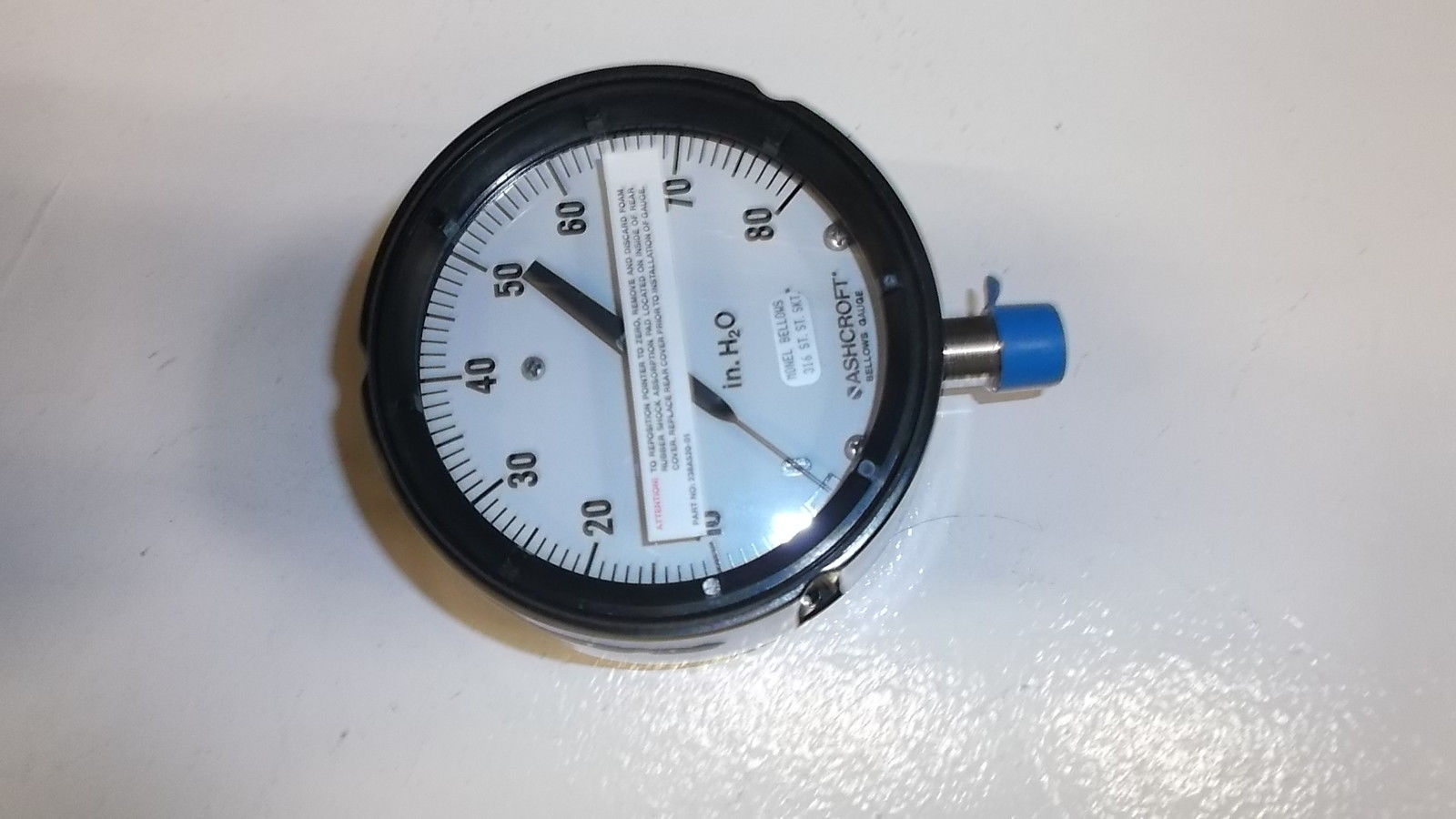 ASHCROFT 451188SS04L-80IW PRESSURE GAUGE 0-80 IW NSMP