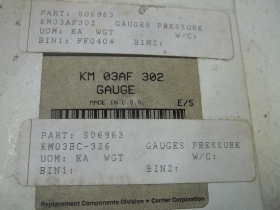 ASHCROFT KM03AF302 GAUGE -100-400 PSI *NEW IN BOX*