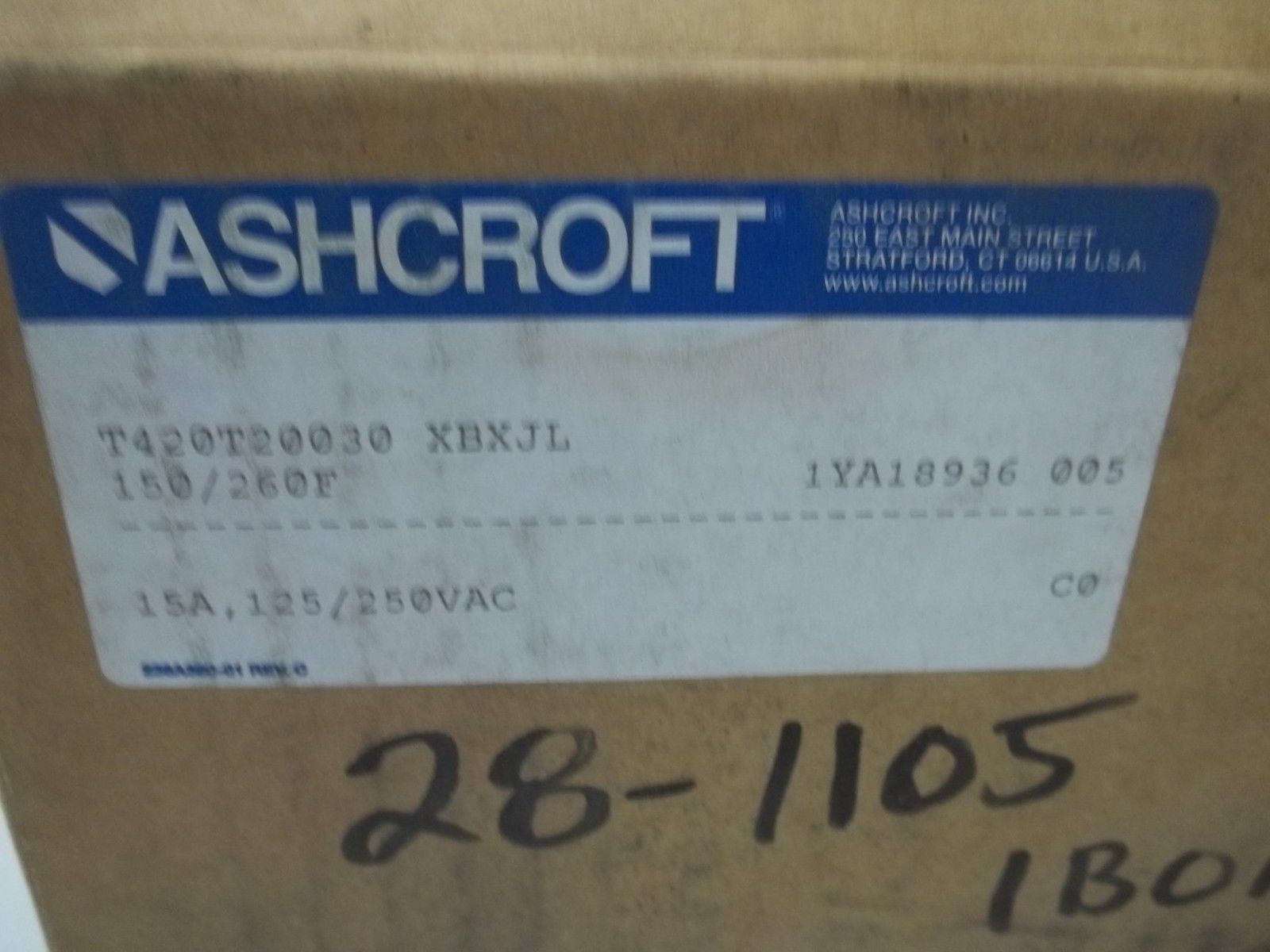 ASHCROFT T420T20030 XBXJL TEMPERATURE CONTROLLER NSMP