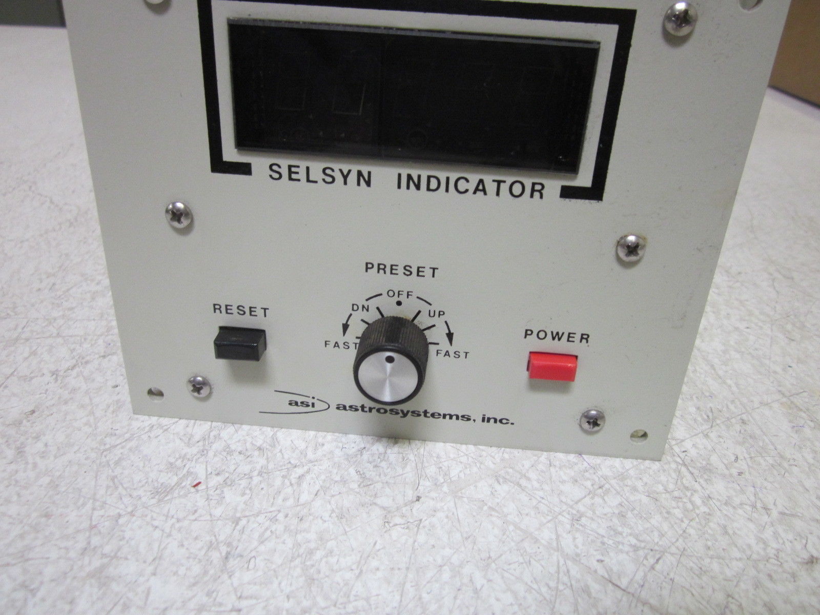 ASI ASTROSYSTEMS INC. P5255-2-1-0 SELSYN INDICATOR UNMP